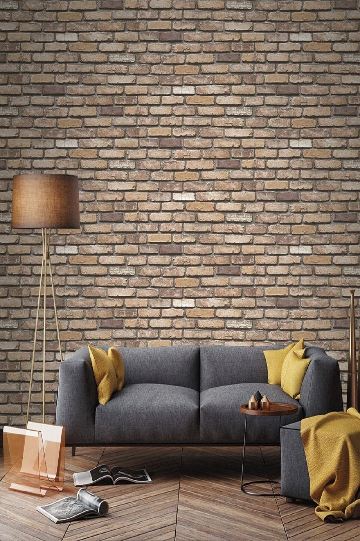 9030 Taş Tuğla Desen Duvar Kağıdı 5,33 M²