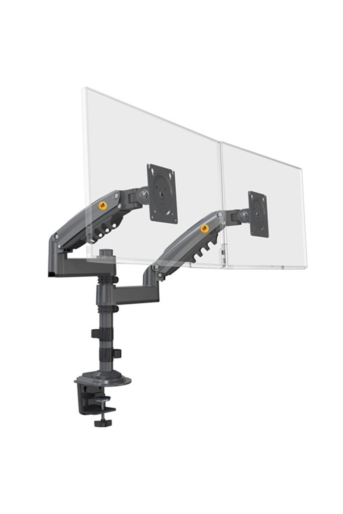 North Bayou Nb H180 17"-27" Çift Kol Amortisörlü Monitör Kolu 2-9 Kg Monitör Standı