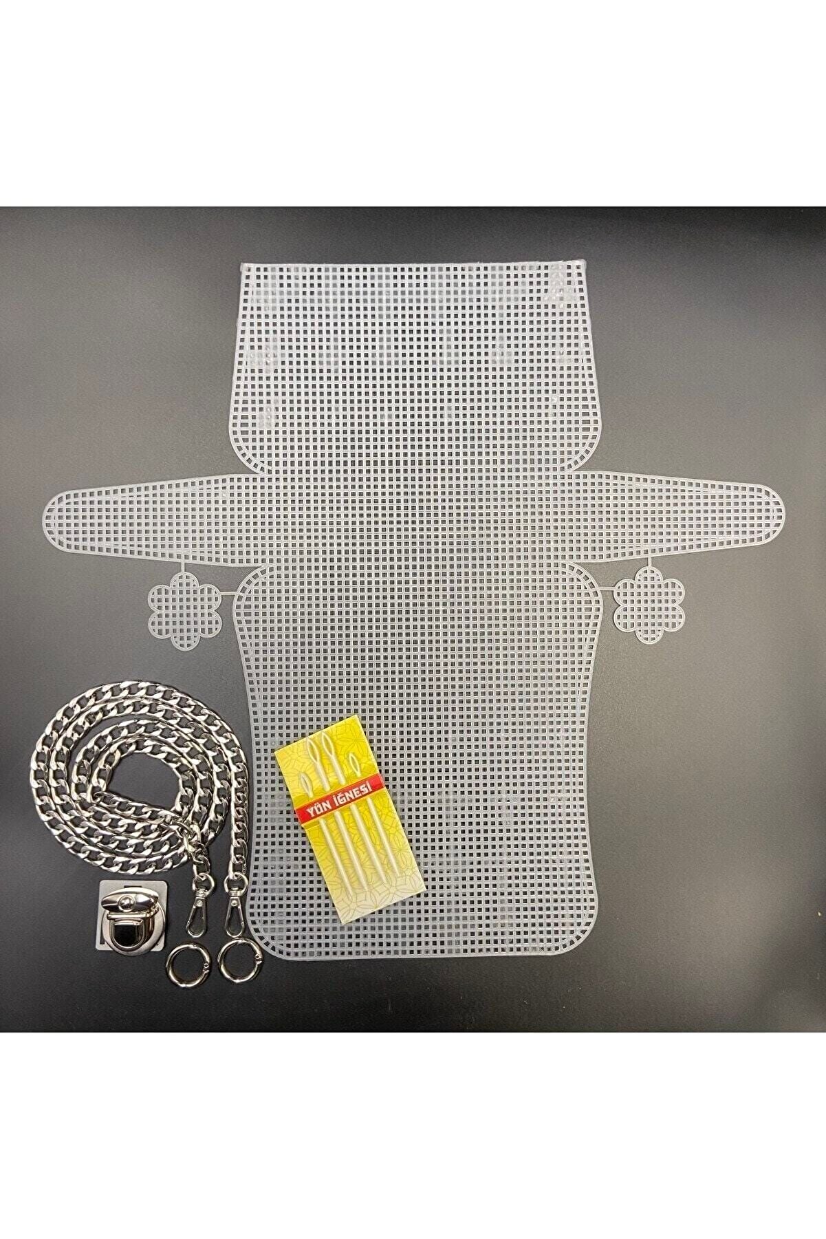 Büyük Plastik Kanvas Çanta Seti