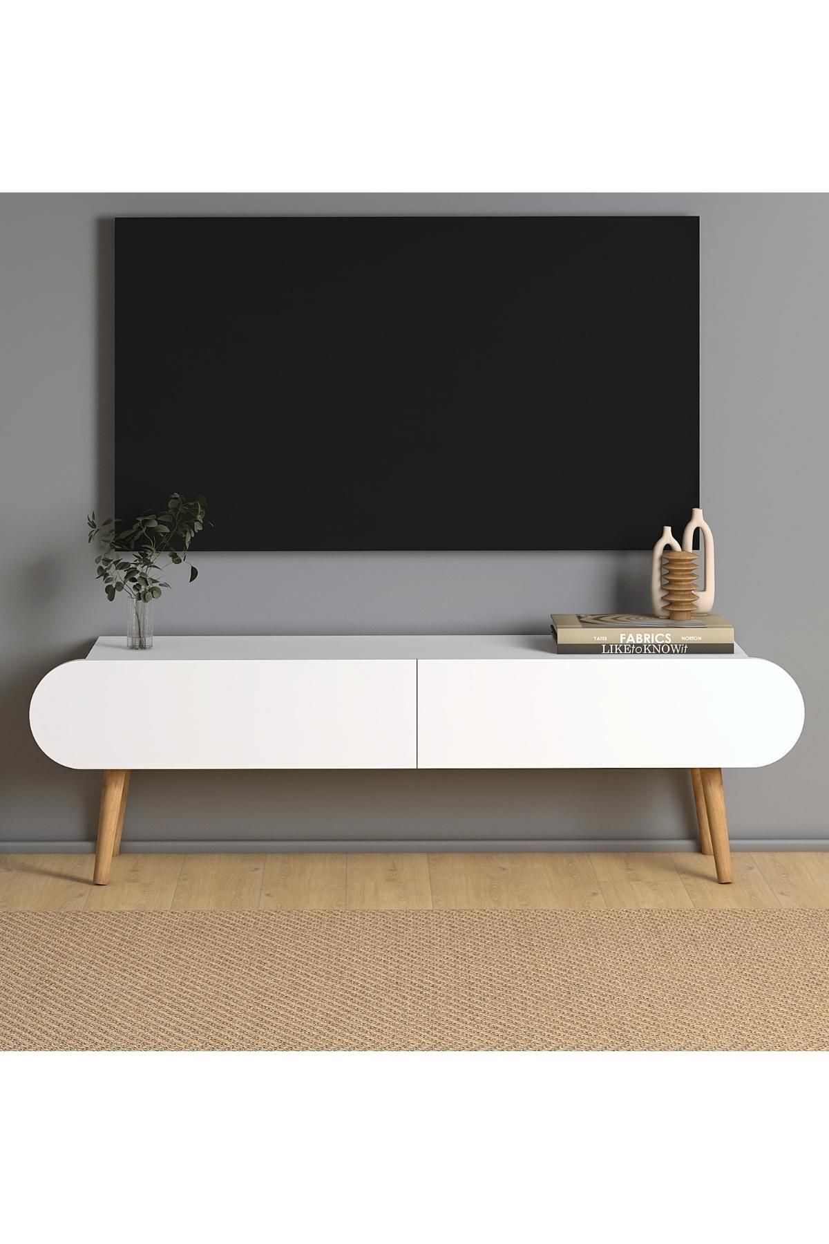 Lotus Tv Sehpası 120 Cm Beyaz