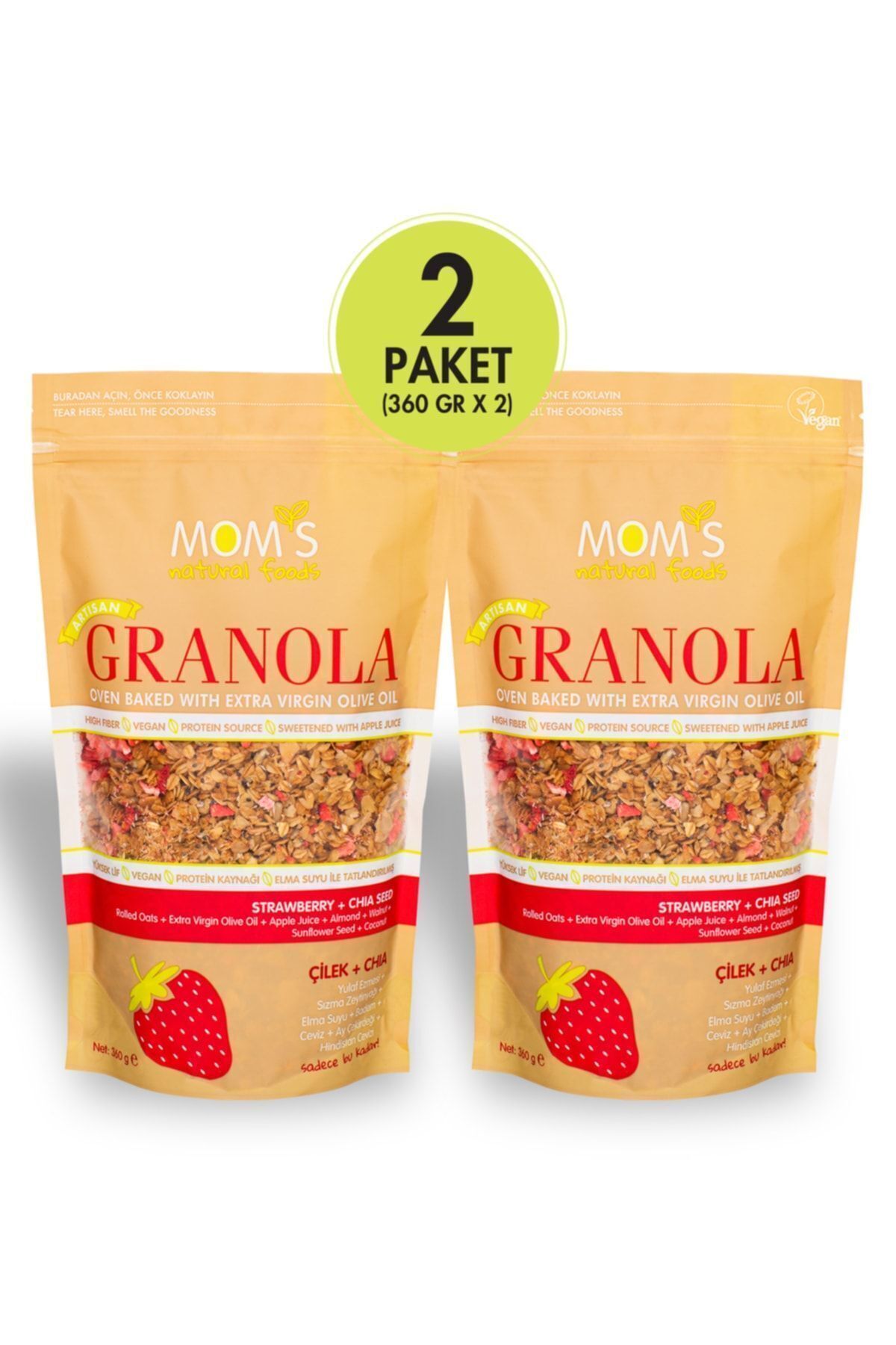 2'li Çilek - Chia Granola 360 G