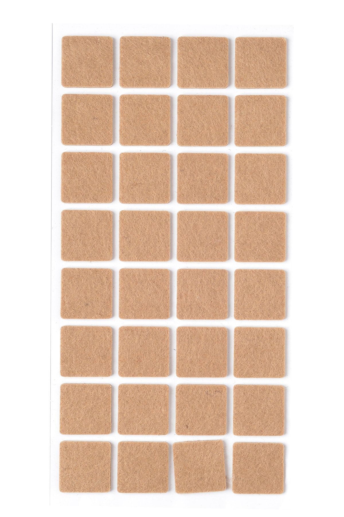 32 Adet Yapışkanlı Sandalye, Masa, Koltuk Altı Parke Koruma Keçesi, Kare, 2,5 X 2,5 Cm