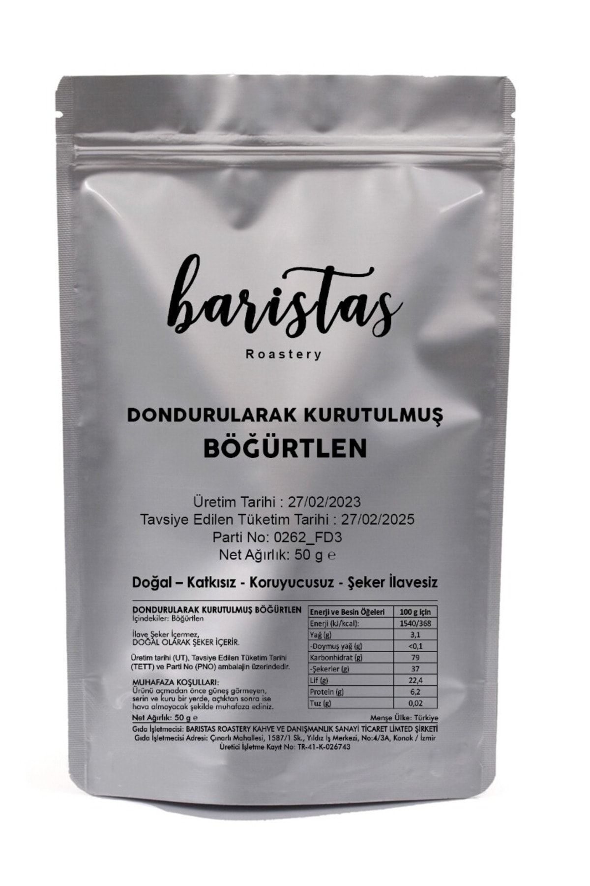 Dondurularak Kurutulmuş Böğürtlen 50Gr. / Freeze Dried Berries