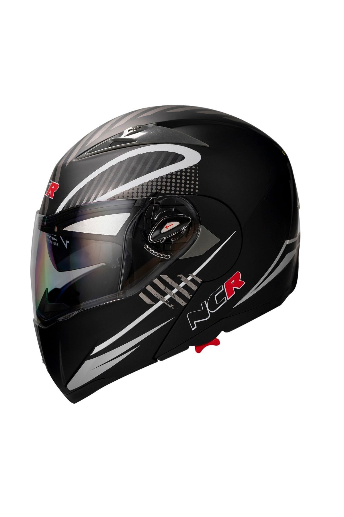 Çene Açılır Kask Vizörlü Monster Mat Siyah Ece Belgeli