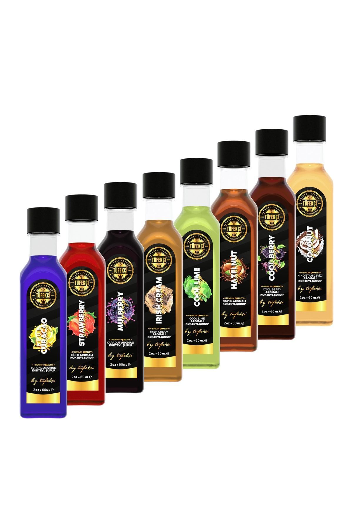 8'li Avantajlı Özel Deneme Seti Gerçek Şeker Pancarı Kahve Ve Kokteyl Şurubu 8x60ml