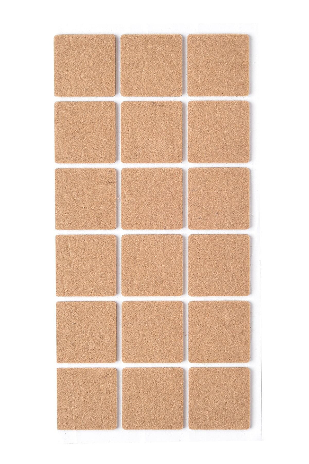 18 Adet, Yapışkanlı Sandalye, Masa, Koltuk Altı Parke Koruma Keçesi, Kare, 3,5 X 3,5 Cm