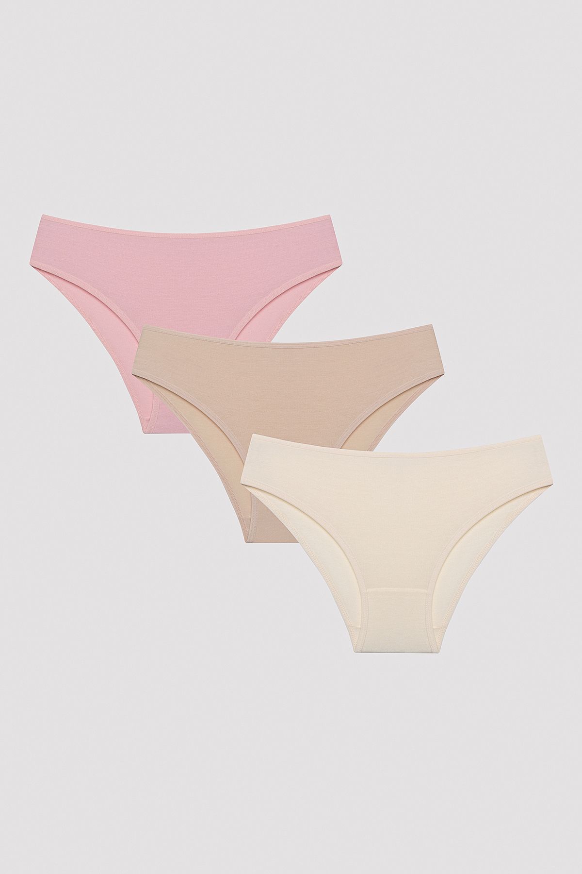 Soft Model Çok Renkli 3lü Cover Slip Külot