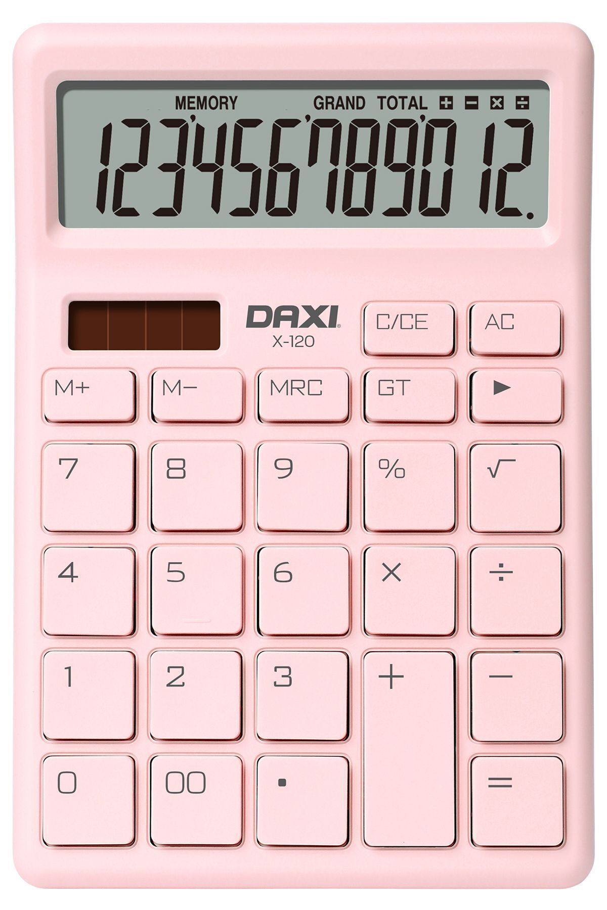 X-120 PASTEL PEMBE 12 HANELİ HESAP MAKİNESİ