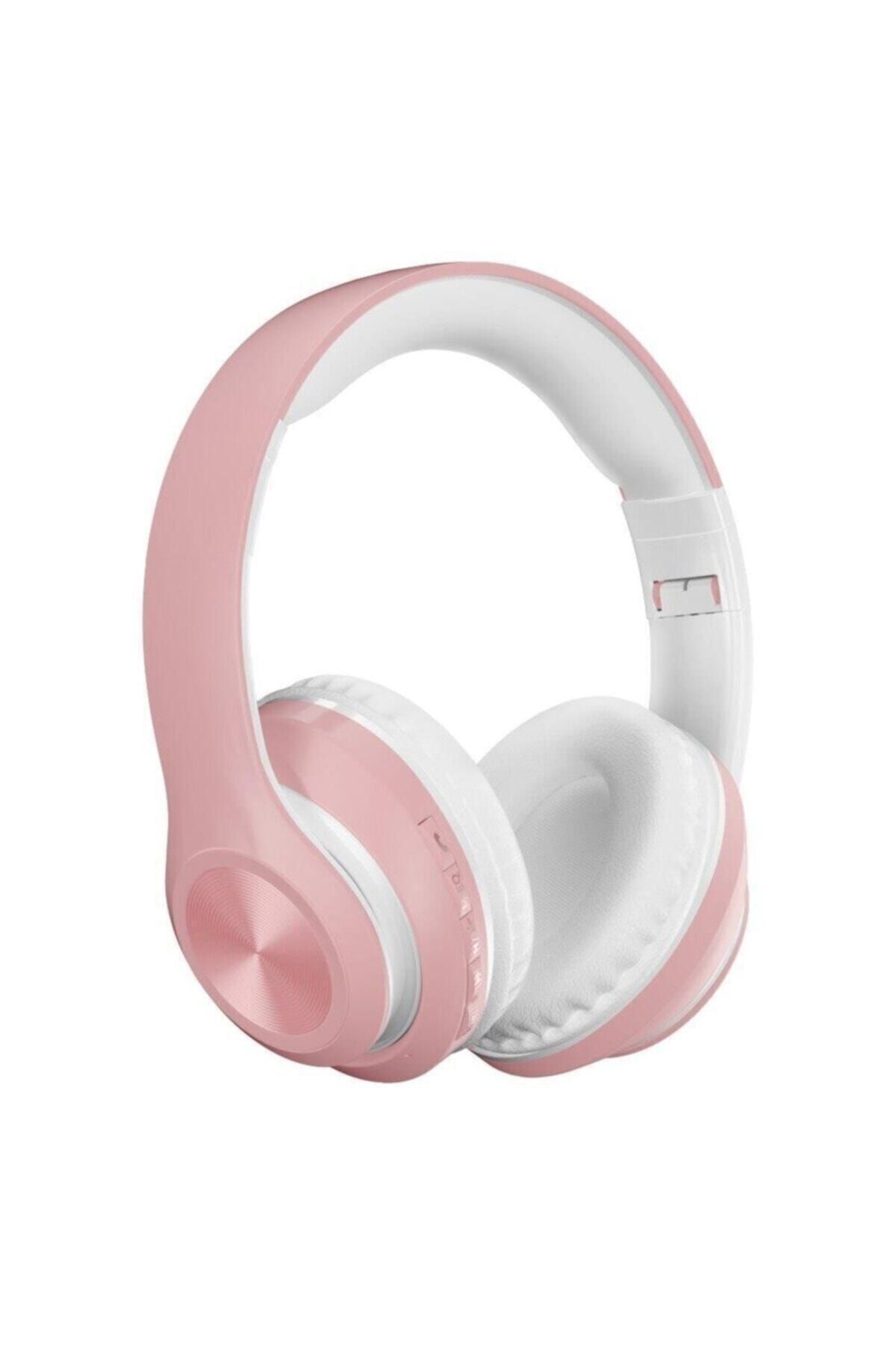 Bluetooth Kablosuz Stereo Kulaklık Pembe