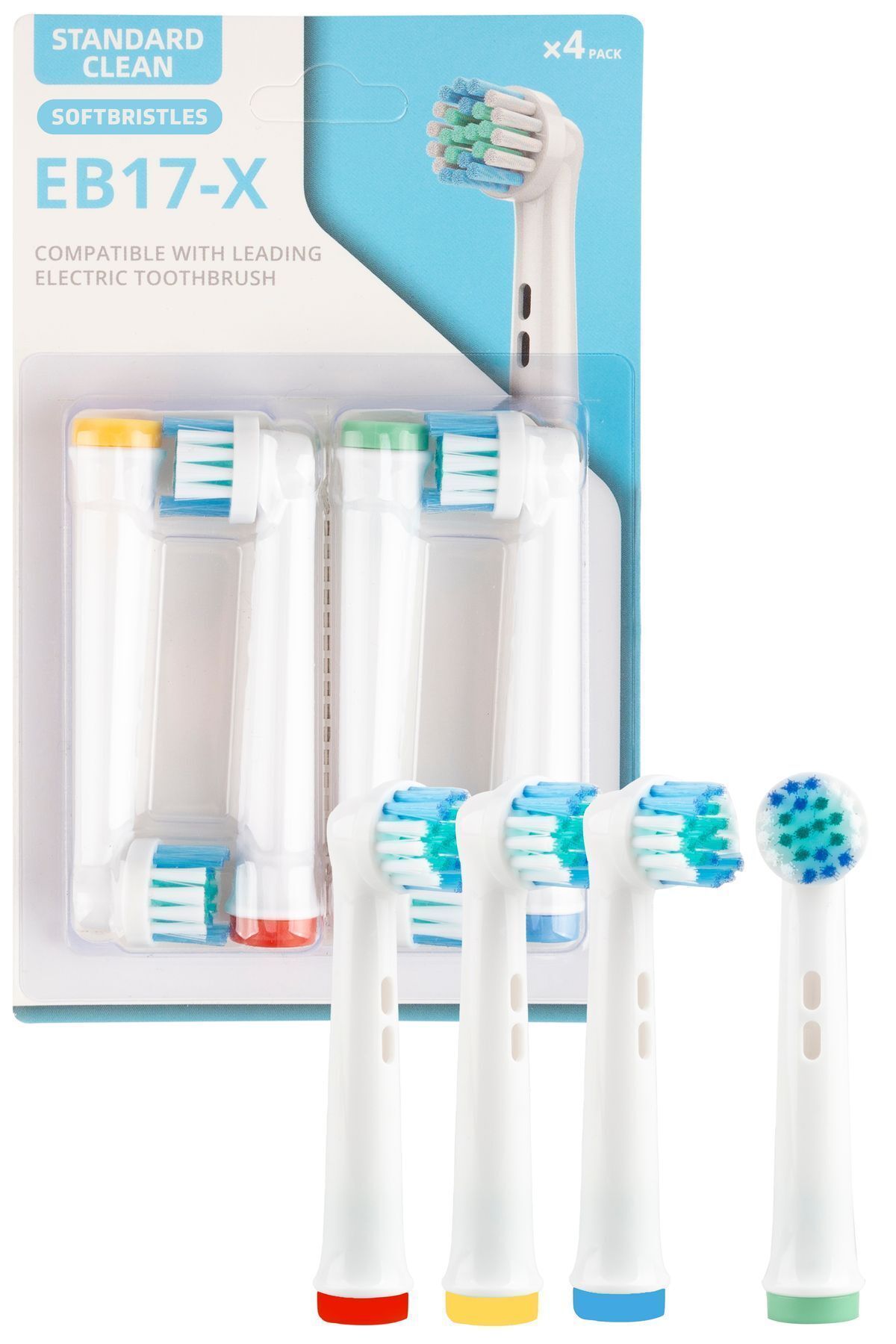 4 Adet Standard Cleaning Type Eb-17x Oral-b Şarjlı Ve Pilli Diş Fırçası Uyumlu Yedek Başlık