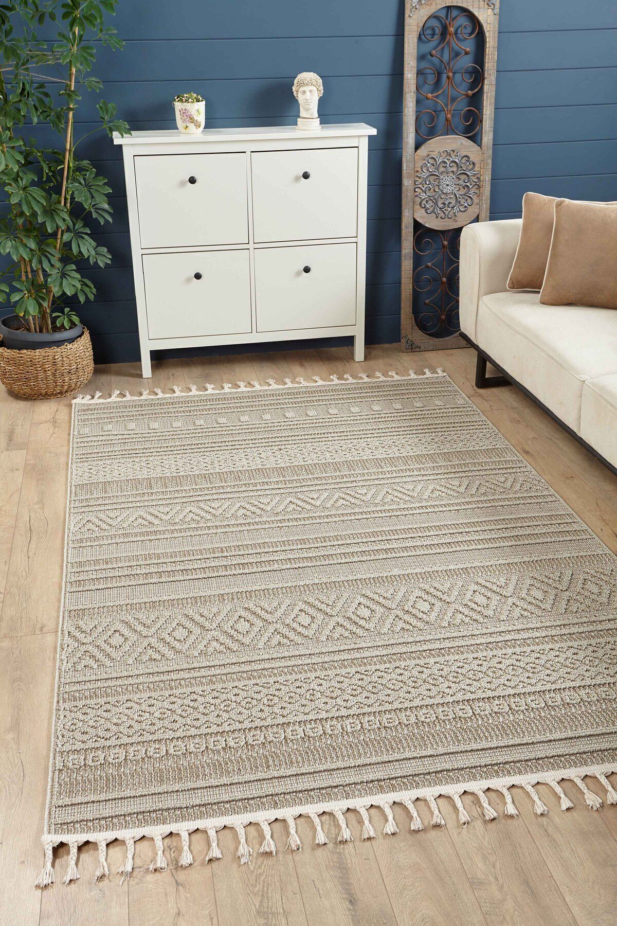 Jjoya Naturel Sisal Jüt Halı Modern Hasır Kilim Oturma Odası Salon Mutfak Balkon Yolluk Halısı