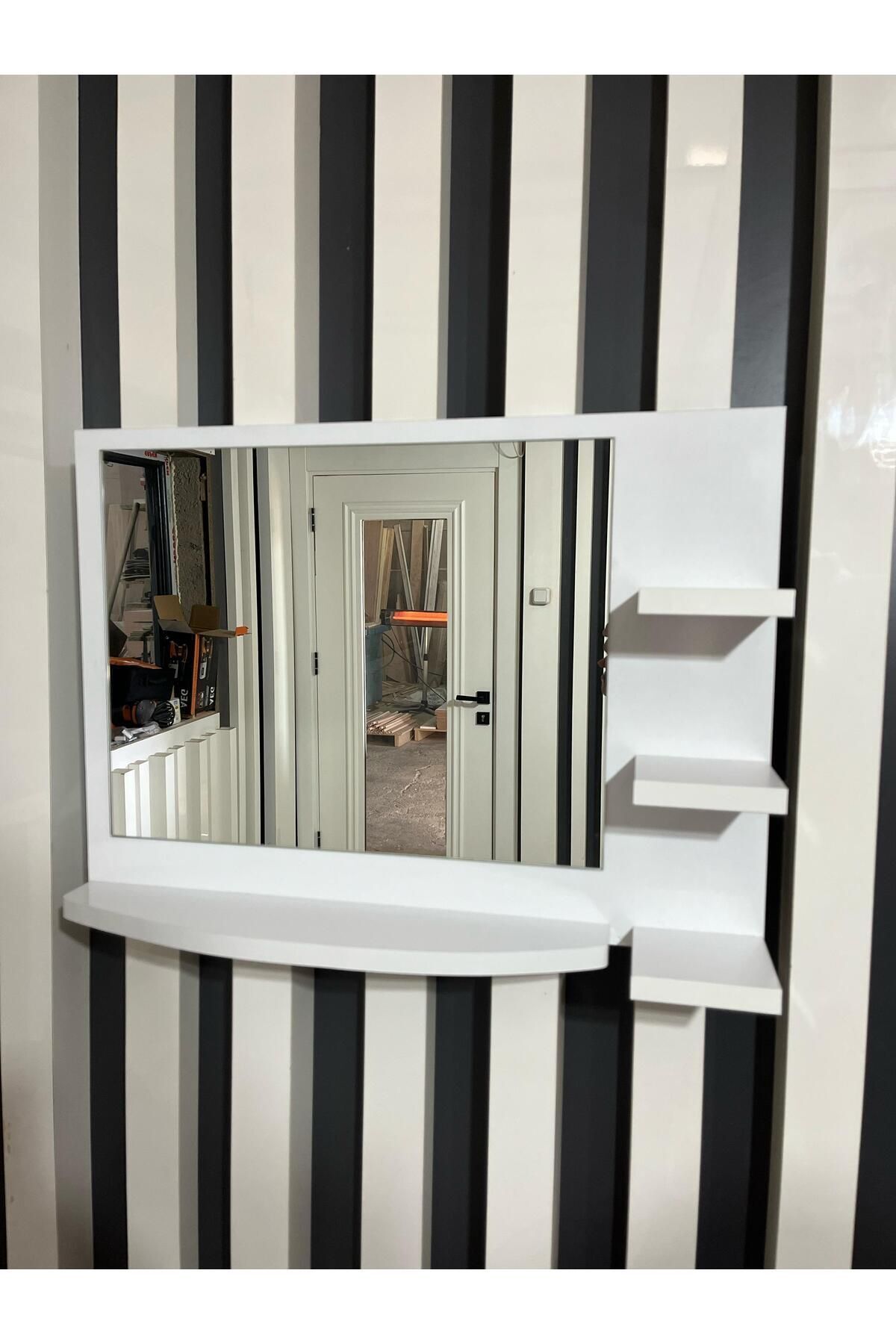 Dresuar 60x45 Banyo Aynası Antre Aynası Raflı