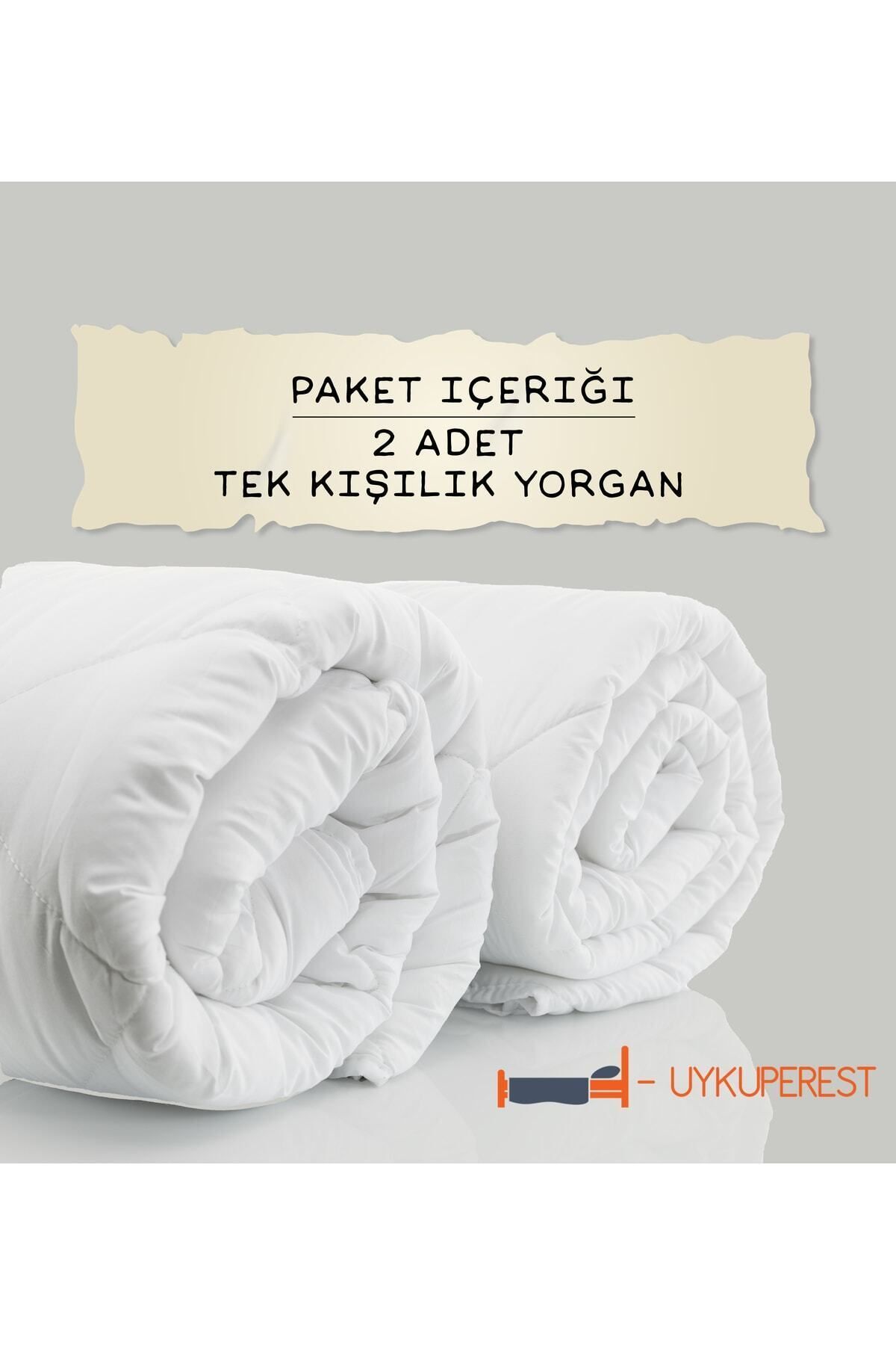 2 Adet Microfiber Tek Kişilik Yorgan - 2'li Microfiber Tek Kişilik Yorgan Seti - Rollpack