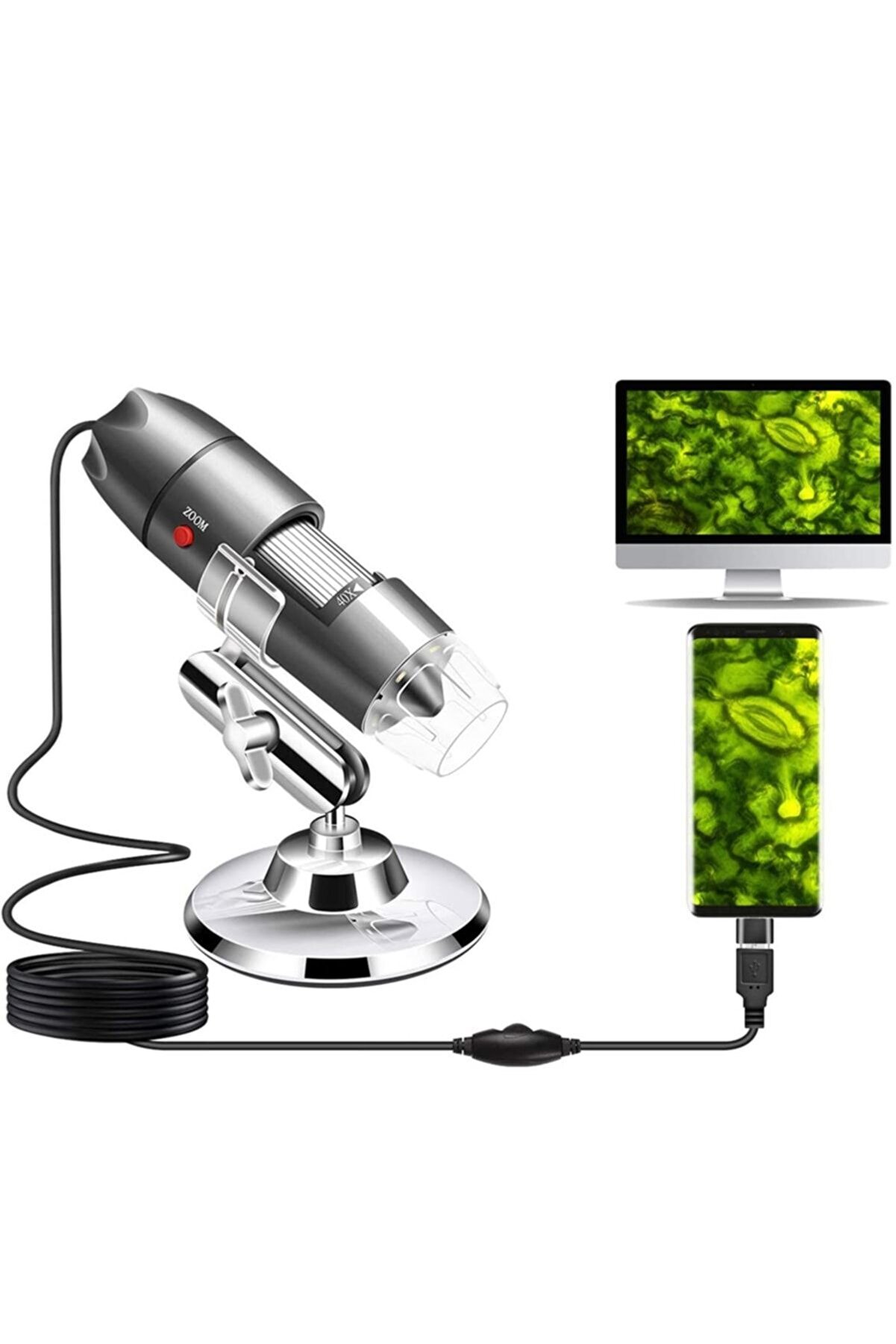 Dijital Taşınabilir 1000x 2mp 8 Ledli Usb Mikroskop Usb-micro Sd Aparatlı