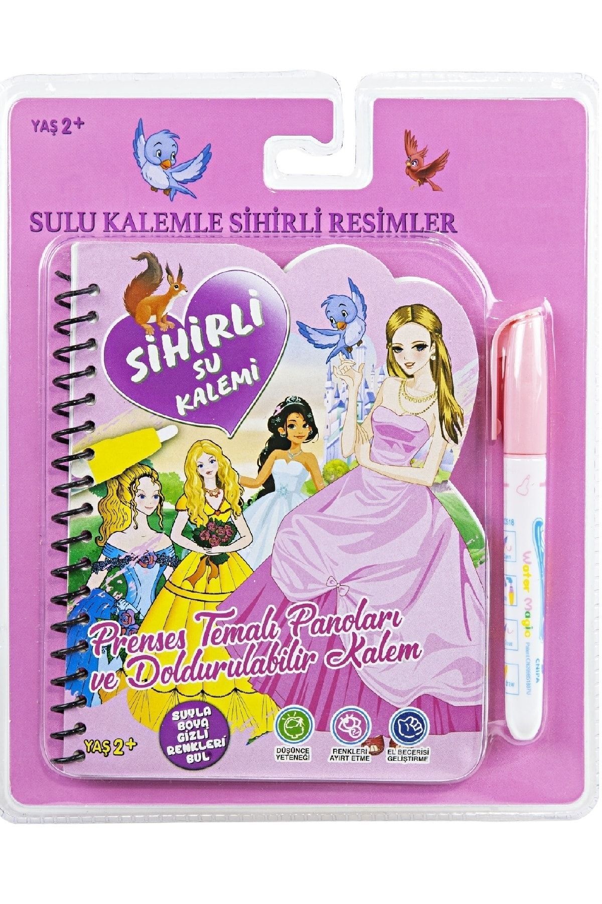 Prensesler Dünyası Water Painting Sulu Kalem ile Sihirli Boyama Kitabı