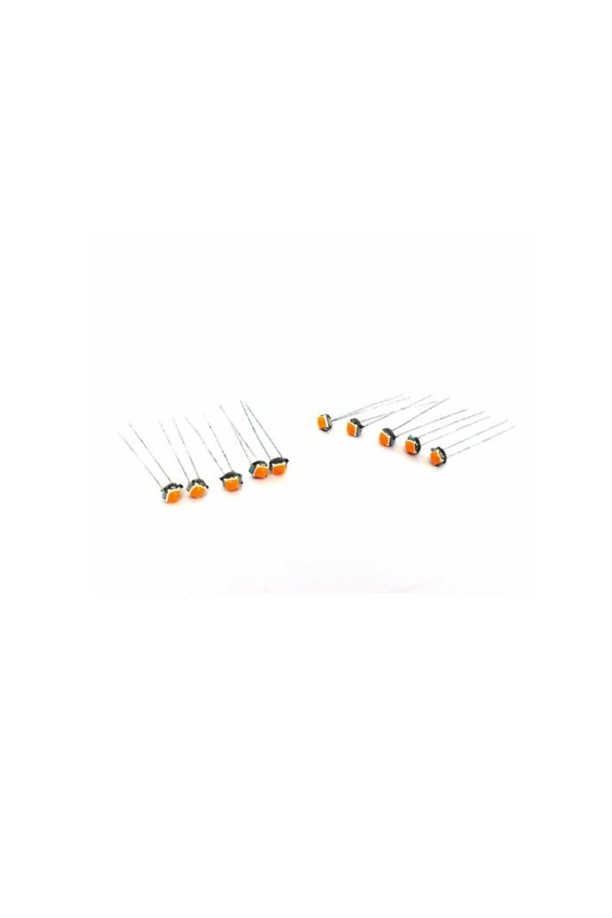10 Adet T5 Led Ampul Kıl Bacak Tel Bacak Kılçık Ampul Turuncu