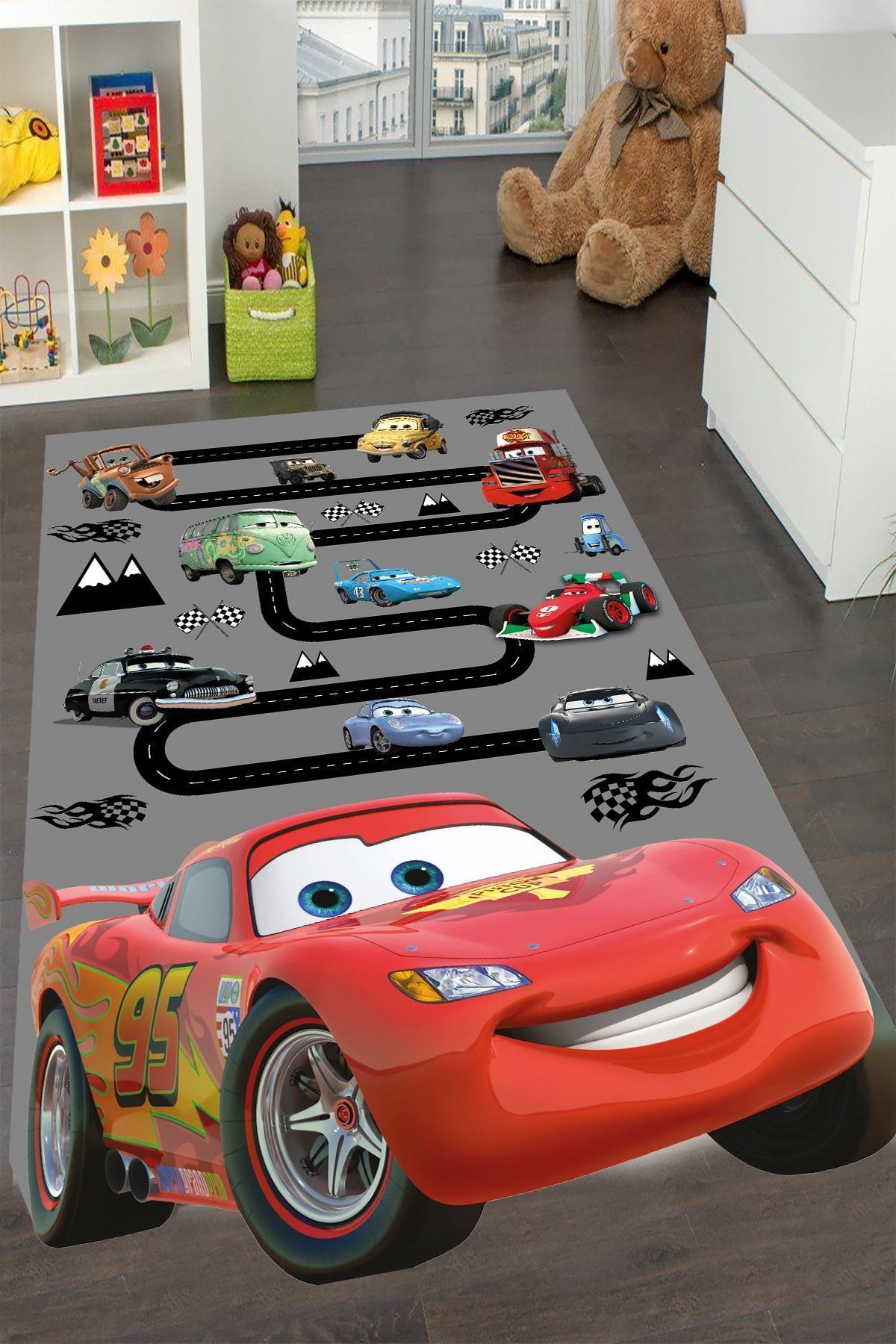 Makinede Yıkanabilir Kaymaz Taban Leke Tutmaz Eğitici Bebek Ve Çocuk Odası Halısı Oyun Matı