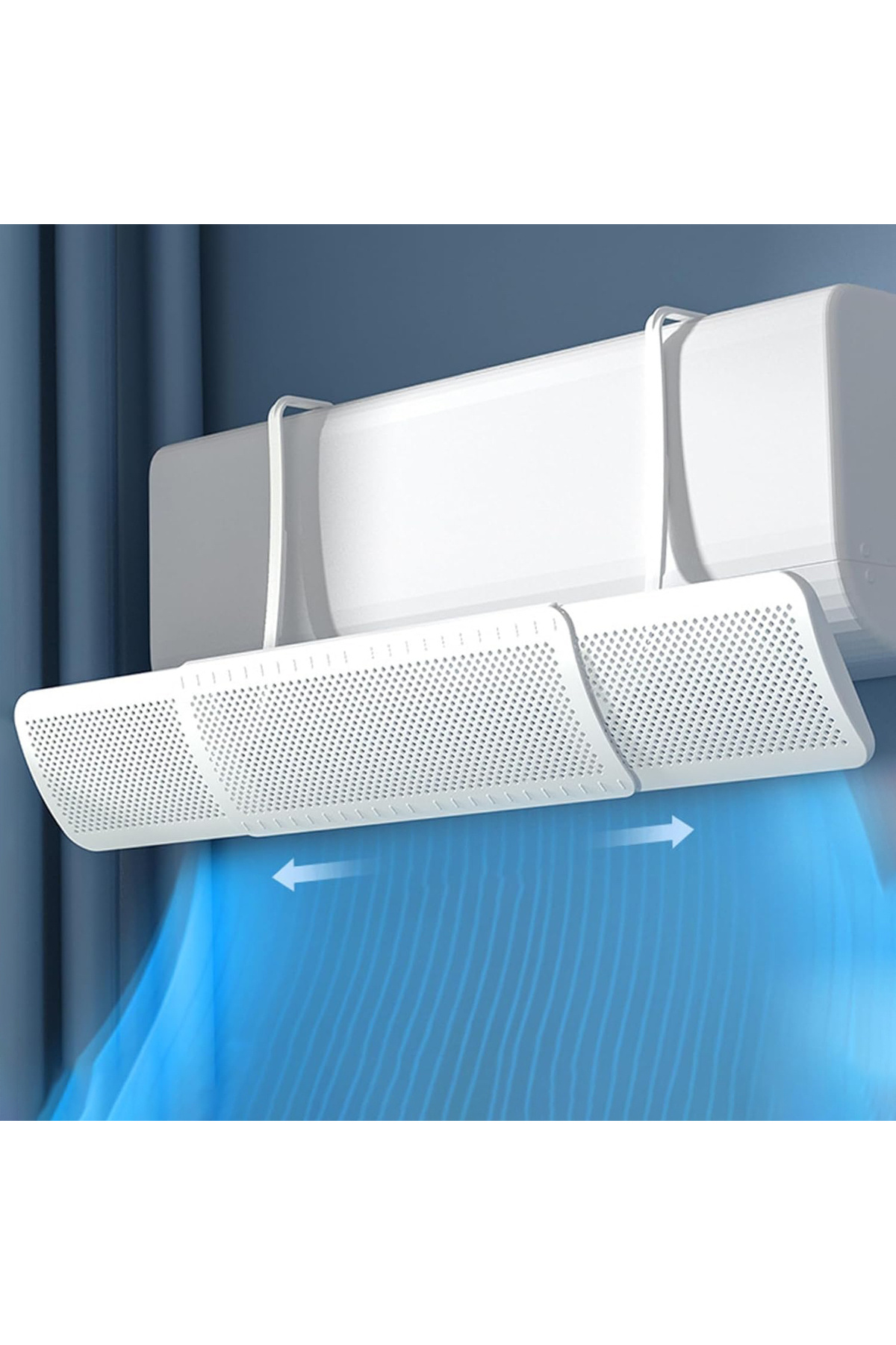 Delikli Ayarlanabilir Klima Hava Yönlendirici Klima Aparatı Klima Siperliği 56-92 CM Ayarlanabilir