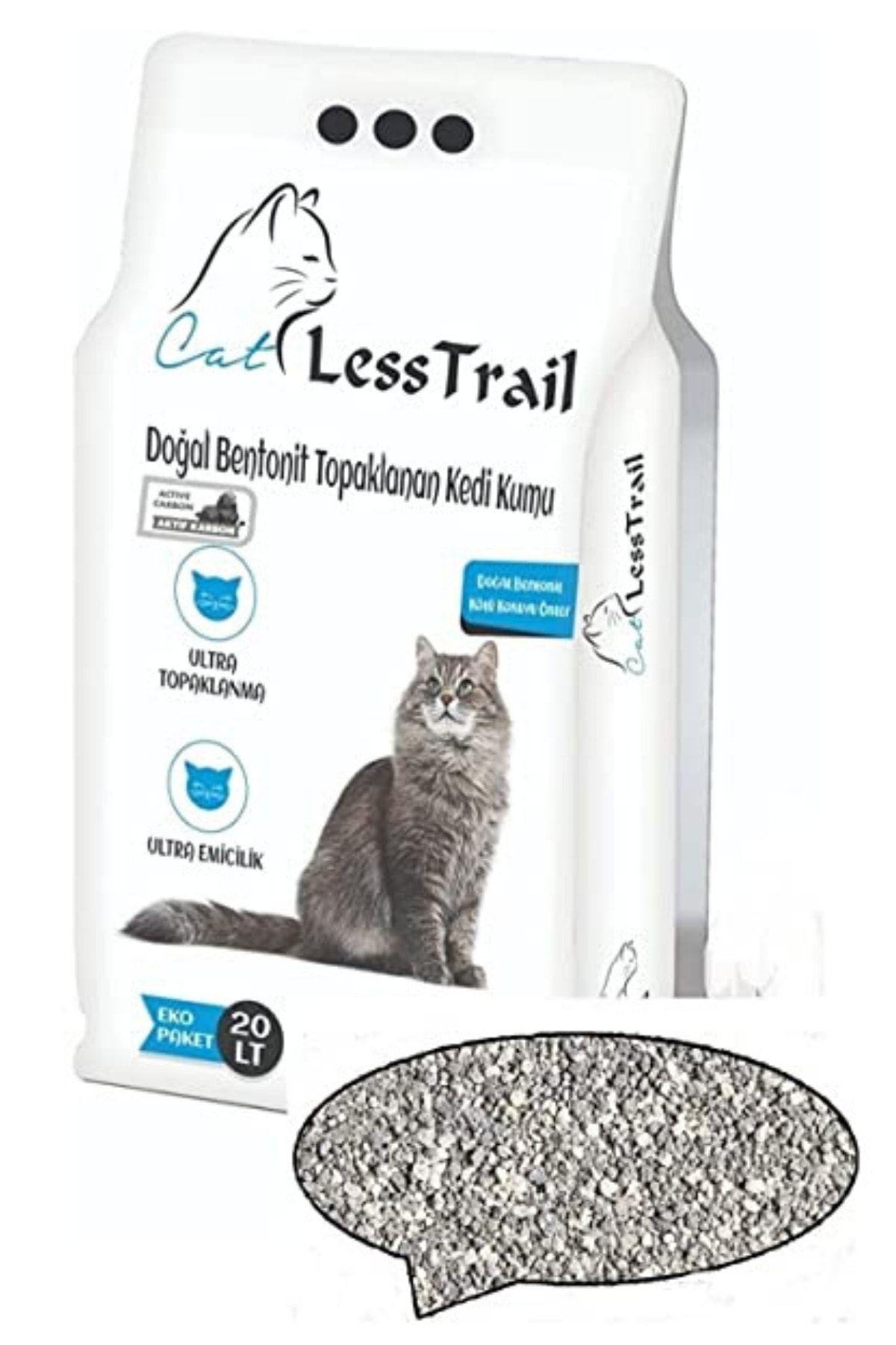 Trail 20 Lt Ince Tane Aktif Karbon Kedi Kumu