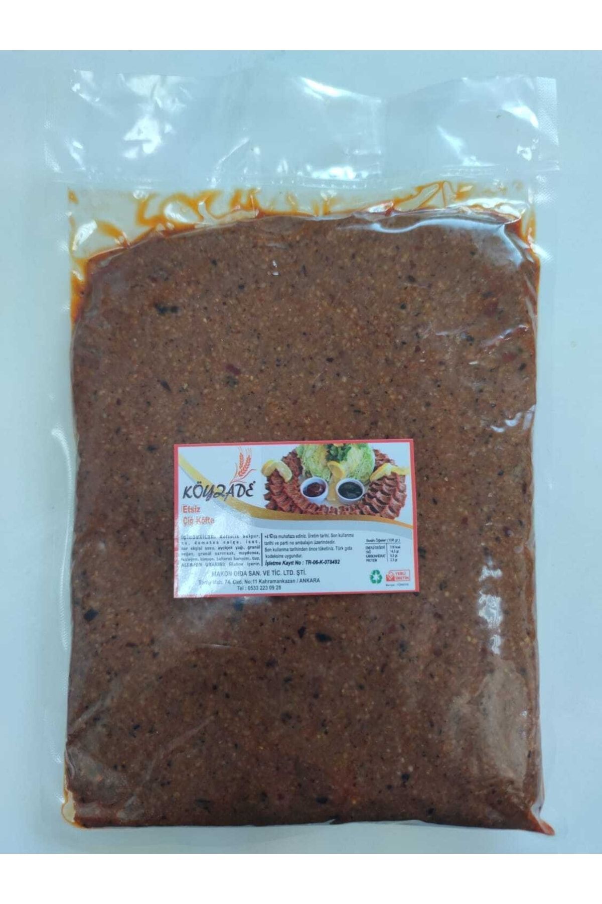 Çiğ Köfte Acısız (VAKUMLU 5 KG ÇİĞKÖFTE)