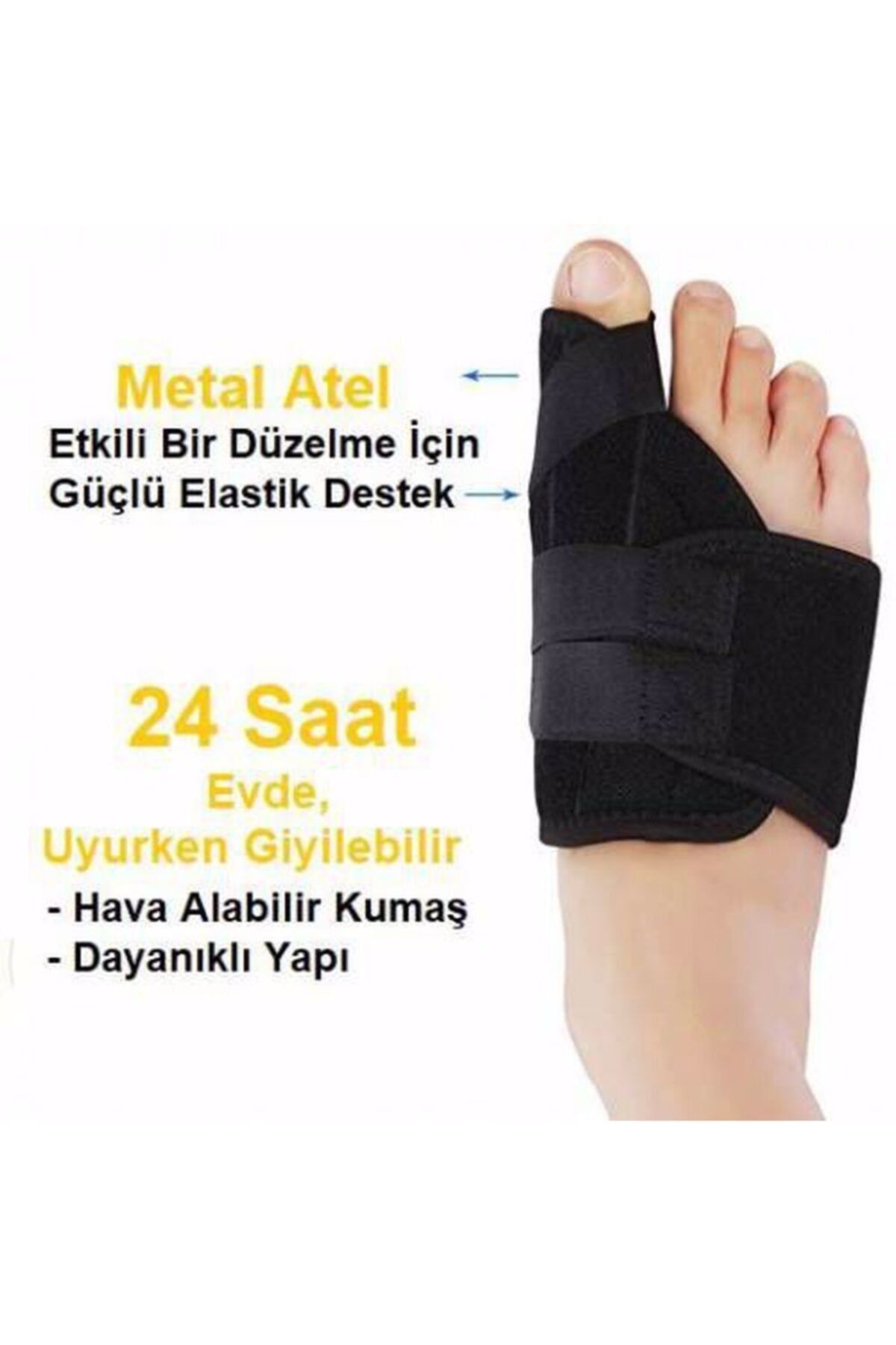 Medikal Halluks Valgus Gece Ateli Ayak Baş Parmak Bunyon Koruyucu 1 Çift (SAĞ VE SOL)