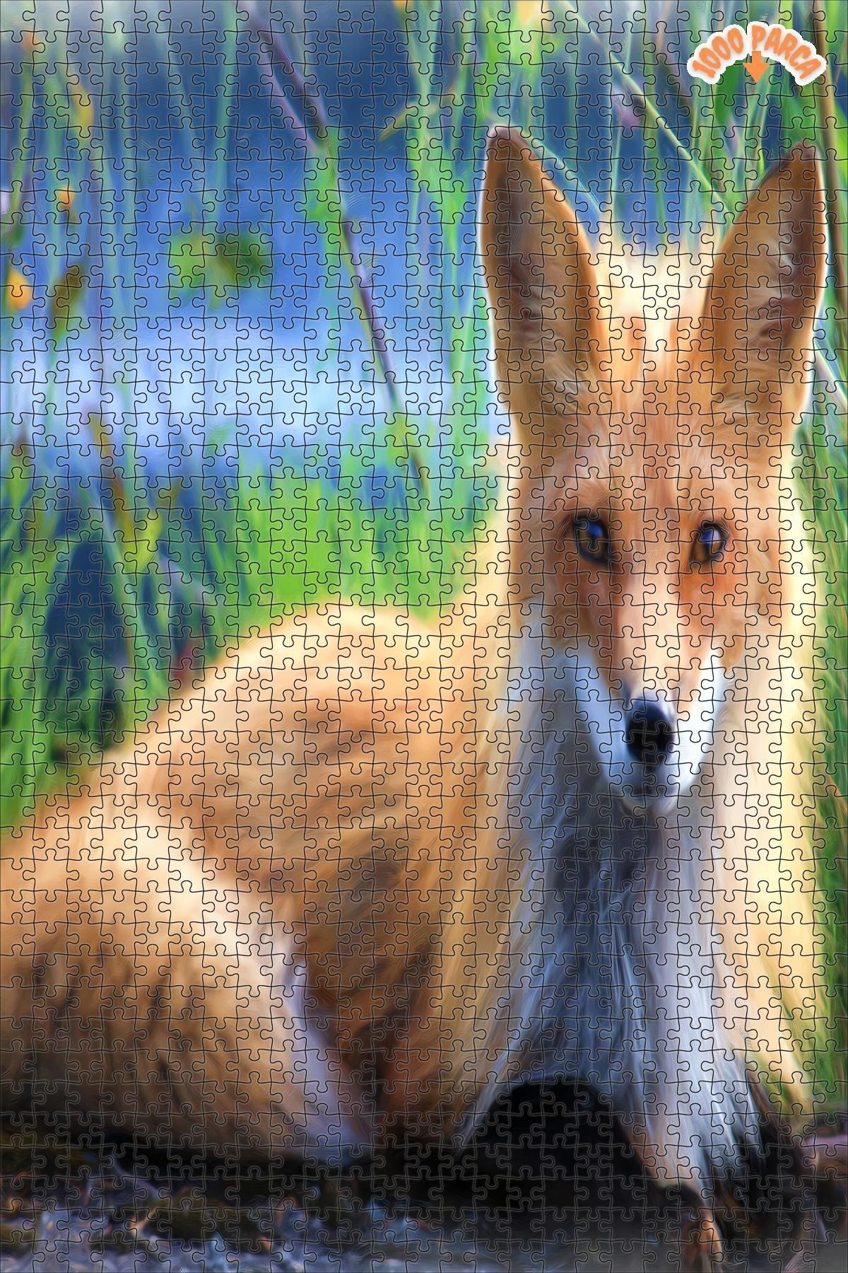 Işıltı ve amp; Parlamak Dekoratif Çift Katlı Çerçeveli Asılabilir Ahşap Puzzle 1000 PARÇA 50X70