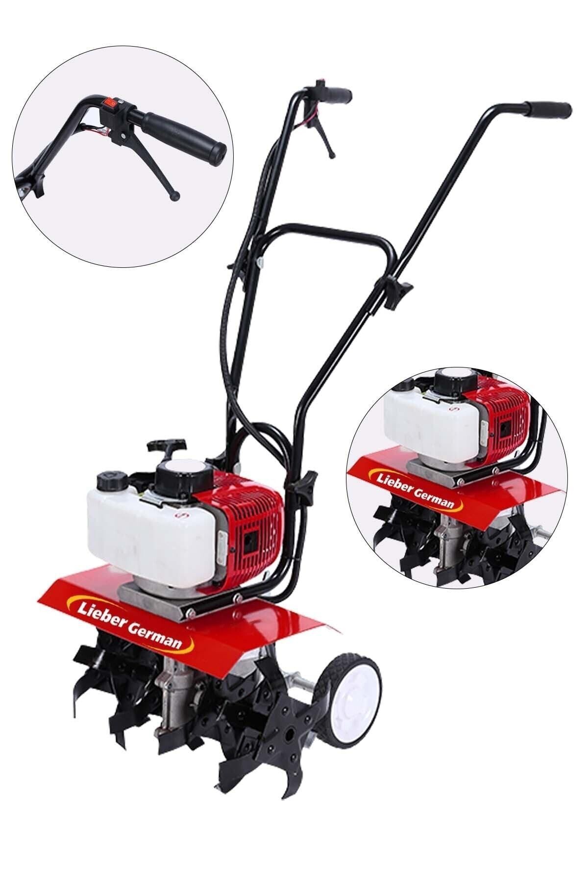 7900-xt Benzinli Mini Çapalama Makinesi 63 Cc Magnezyum Karter Çift Egzozlu Çapalama Makinesi