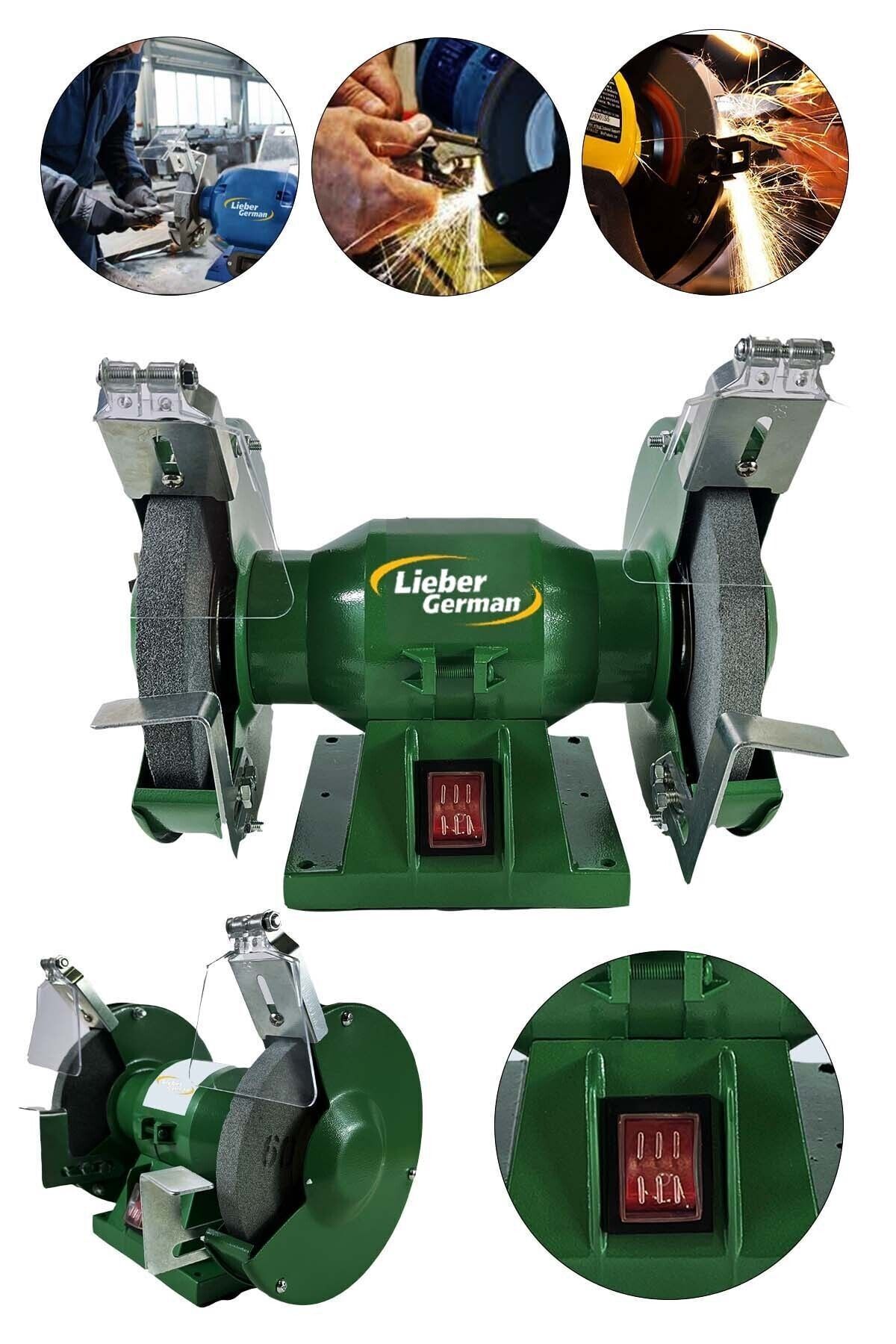 Turbo Motorlu 1200 Watt Çark Motoru Zımpara Balta Bıçak Bileme Makinesi 125 Mm