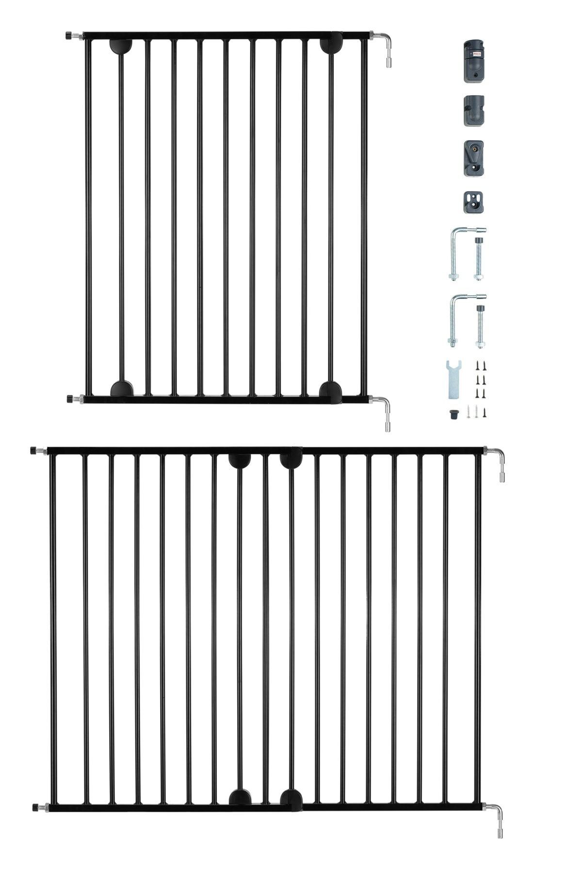 62-102 Cm Metal Uzayan Güvenlik Kapısı Siyah