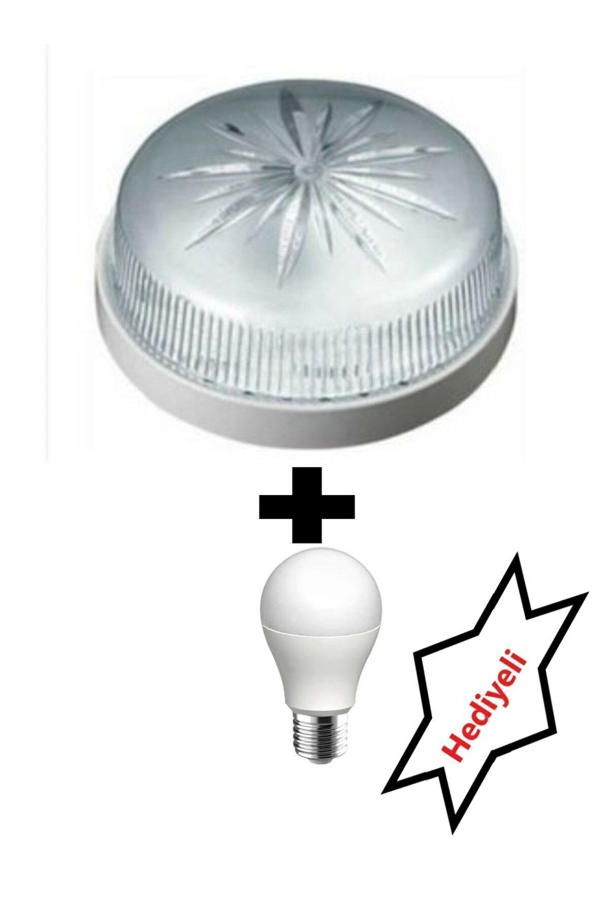 Tavan Lambası Glop Armatür. Wc Tuvalet Banyo Balkon Merdiven Teras Aydınlatma (+led Ampul)