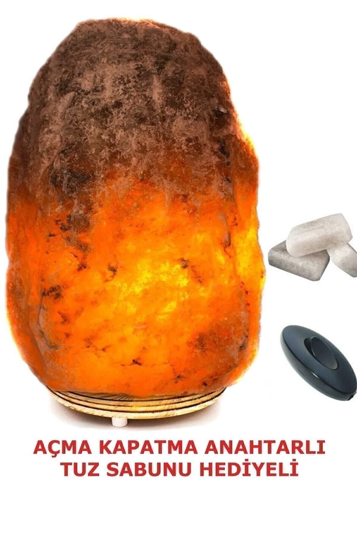 Çankırı Kaya Tuzu 4-6 Kg Doğal Tuz Gece Lambası Açma Kapatma Anahtarlı