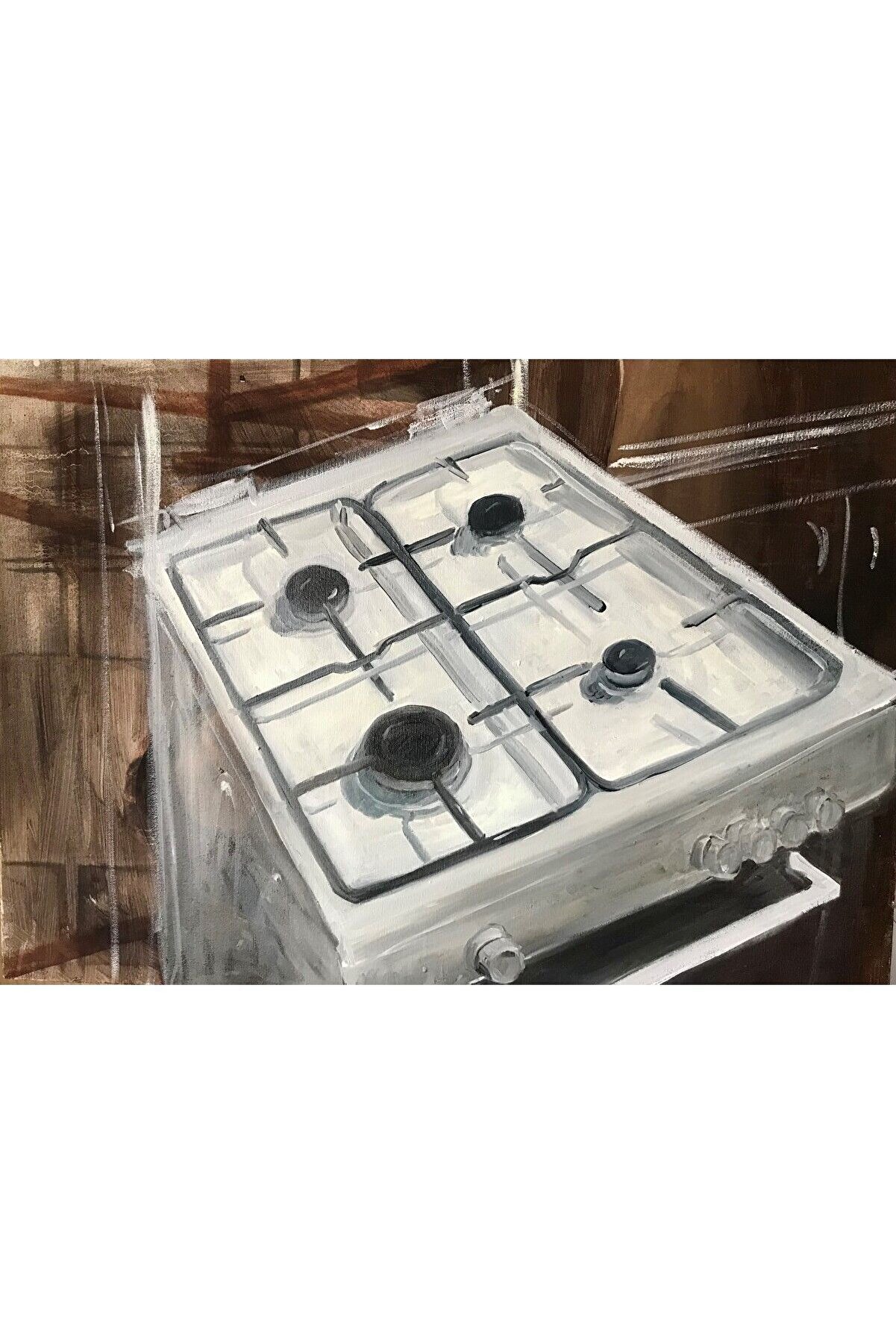 Elif Beyaz - 2022 - Eşyanın Aklına Getirdiği Serisi, Ocak - Tuval Üzerine Yağlıboya - 50x70 cm