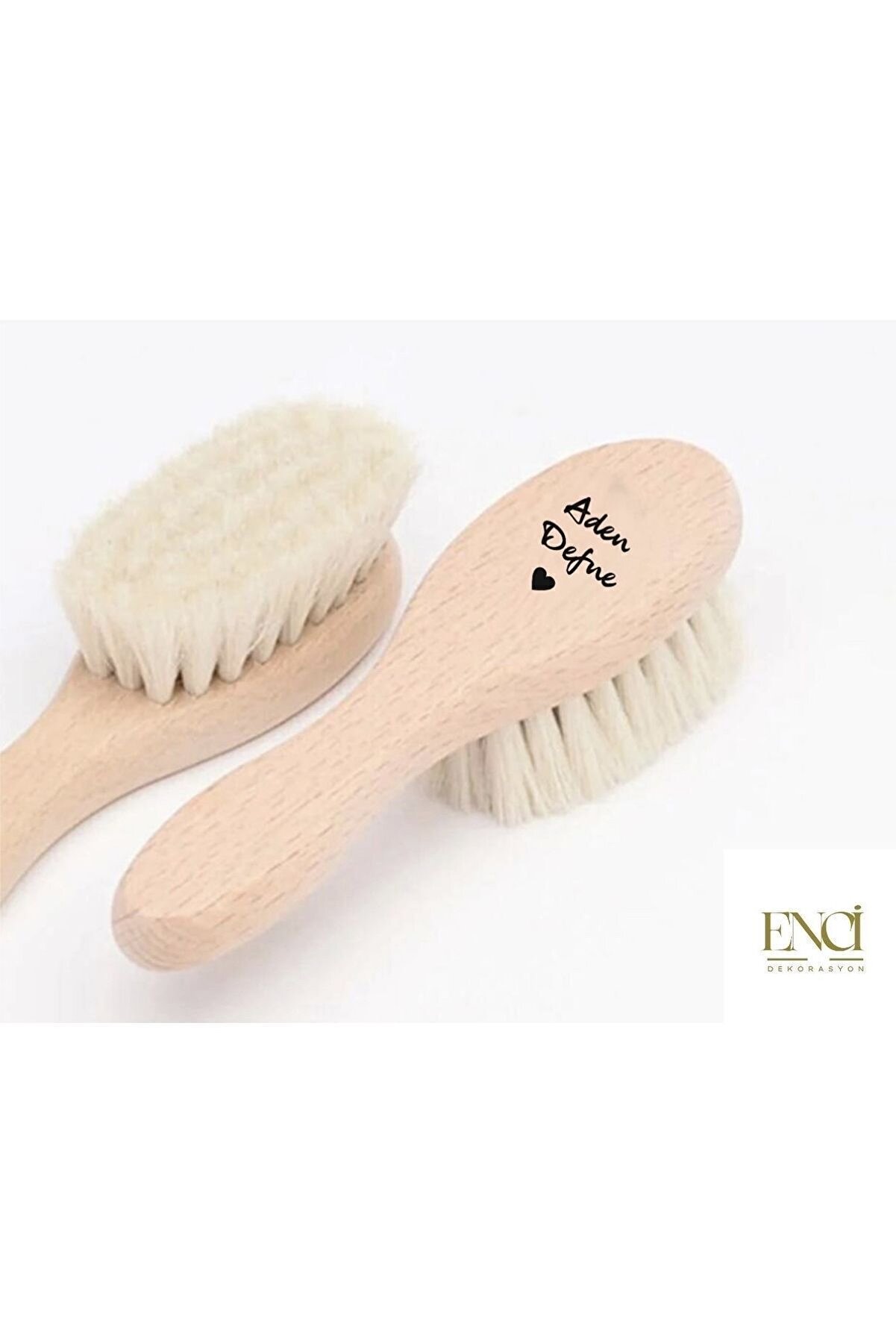 İsme Özel Doğal Bebek Keçi Kılı Tarak