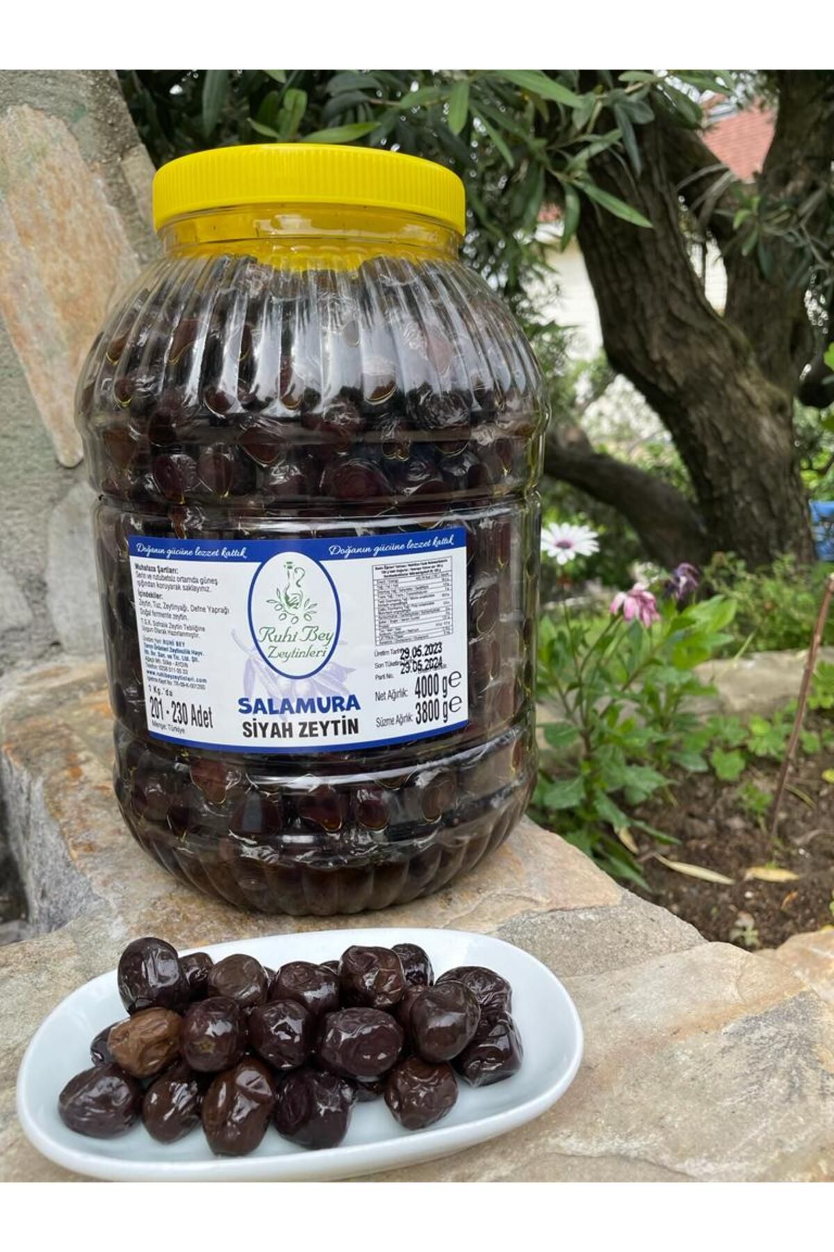 Duble Salamura Siyah Zeytin 4 Kg(yeni Sezon)