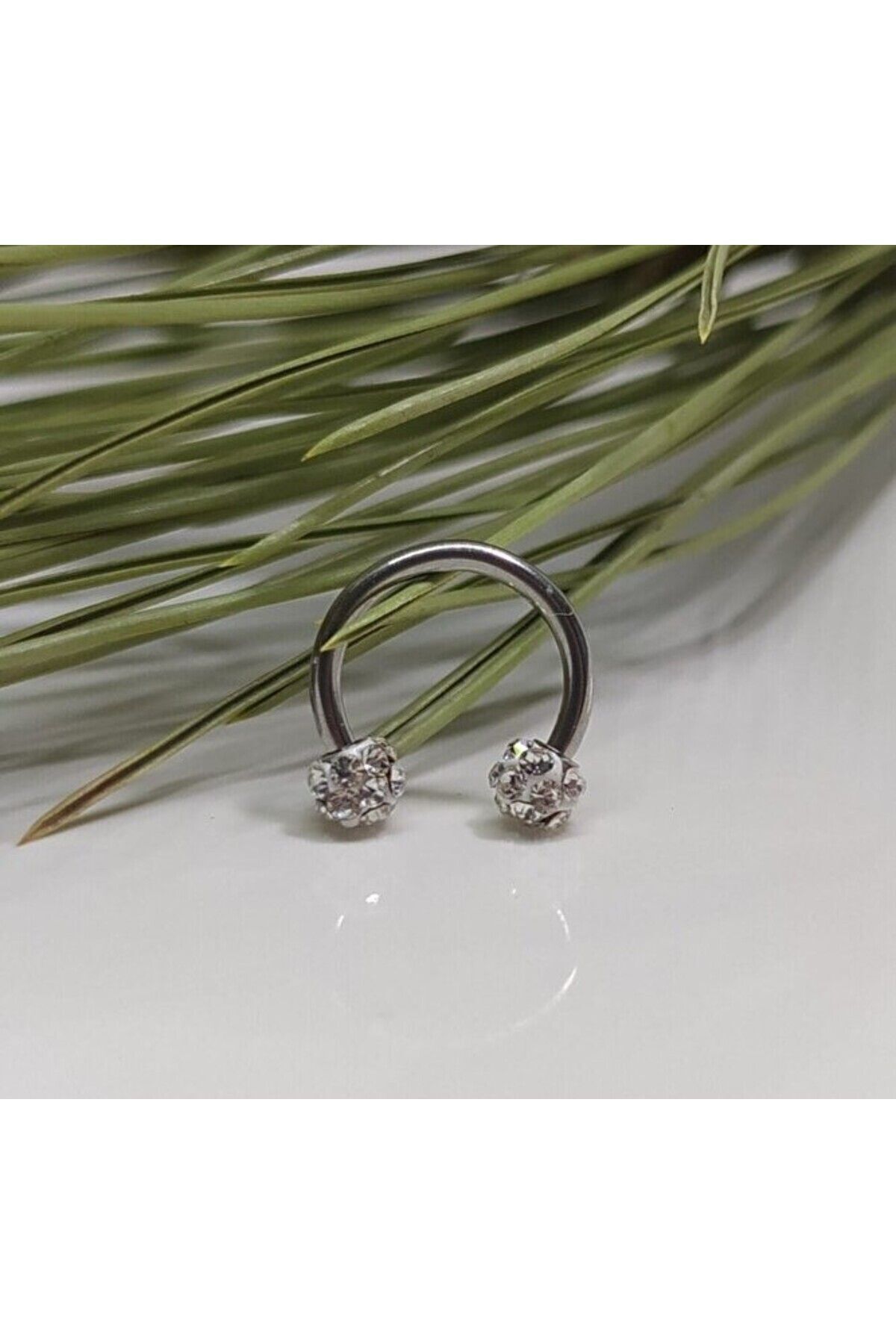 Cerrahi Çelik Zirkon Taşlı, Kulak, Dudak Burun Septum Tragus Kıkırdak Piercing-42000032isil