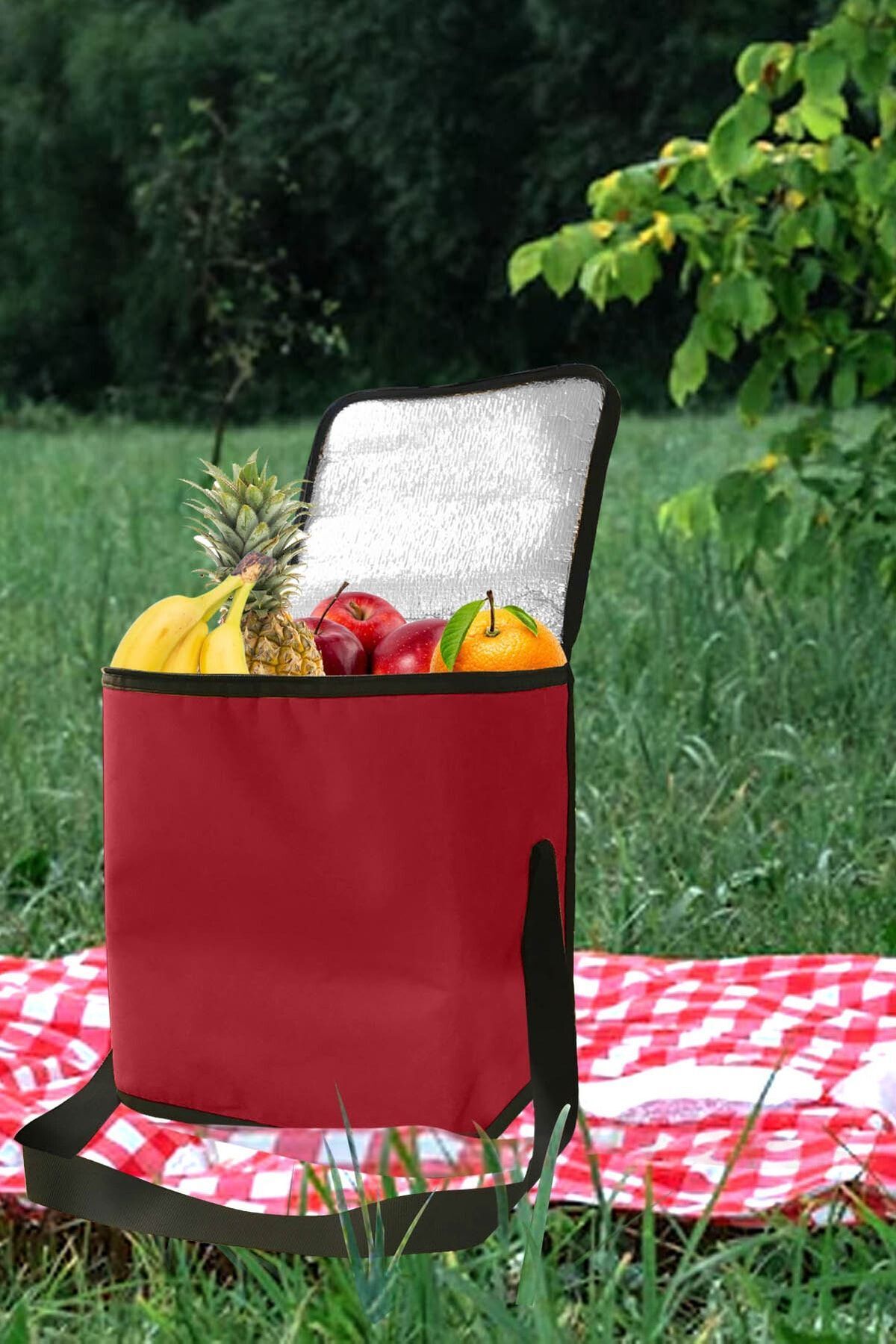 Kamp Piknik Termos Çanta 30 Litre Kırmızı 36 X 31 X 31 Cm