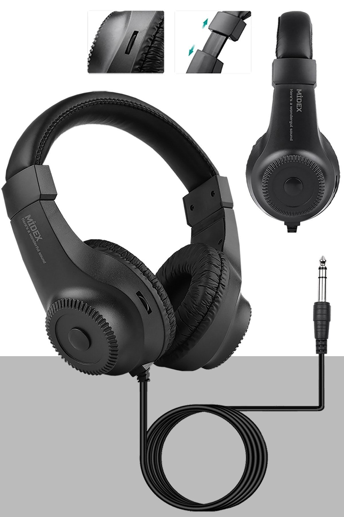 Rs-20 Stereo Kulaklık Çok Amaçlı Stüdyo Referans Dinleme Dj (6.35 Mm Jack Çıkışlı)