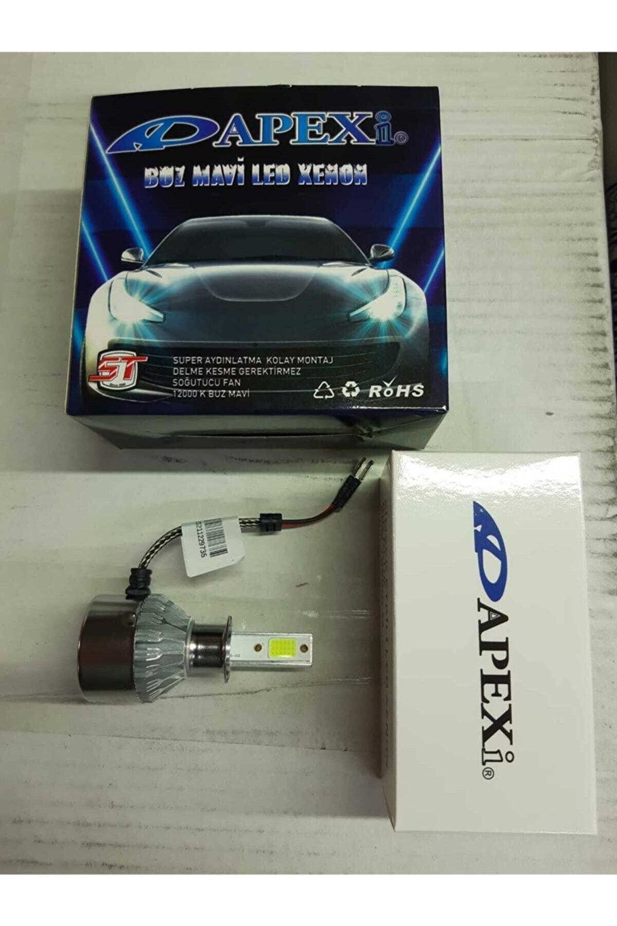 Zenon H3 Buz Mavi Led Xenon-şimşek Etkili-10800 Lm 6000k- Yüksek Aydınlatma Gücü