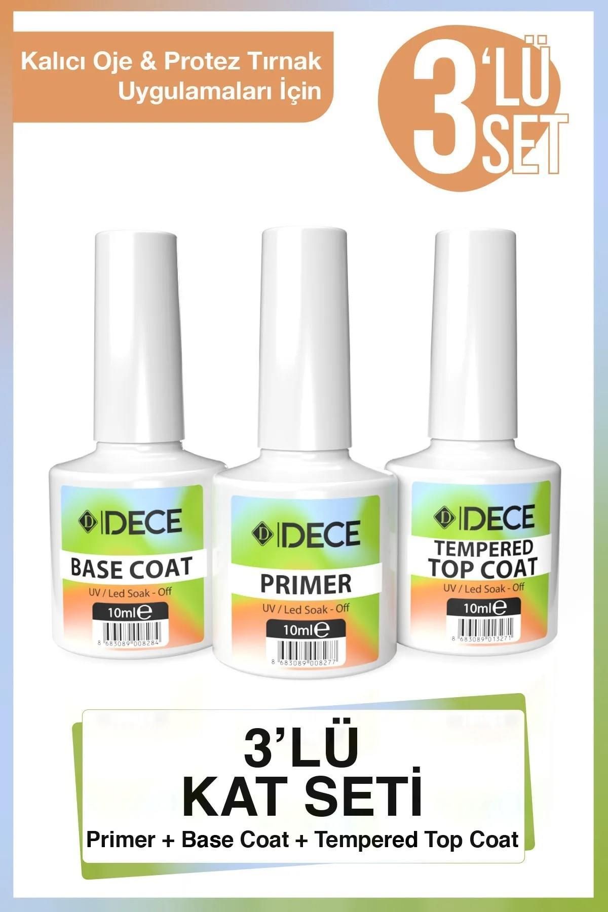 Primer Base Coat Top Coat 10ml 3'lü Kat Seti