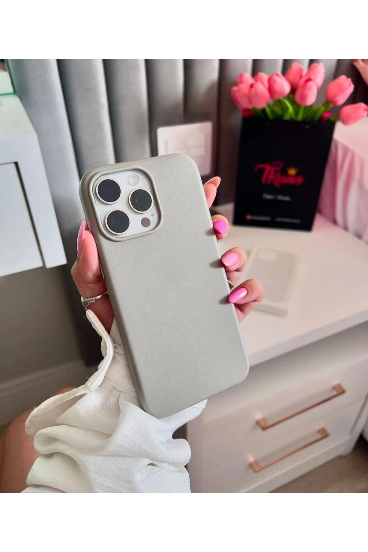 iPhone 15 Plus/14  Uyumlu Plus MagSafe Özellikli Lasnman Deri Kılıf