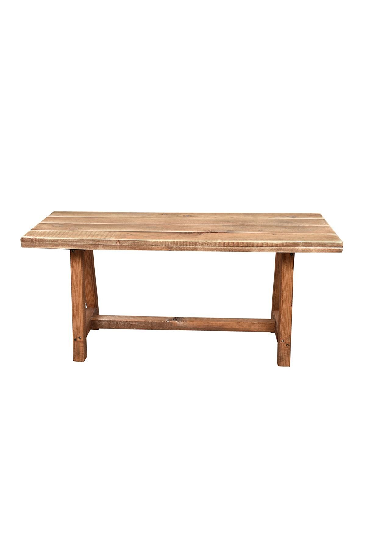 Masif Ahşap Bank Bench 100 Cm Sandalye Mutfak Bank Eskitme Ceviz Renk