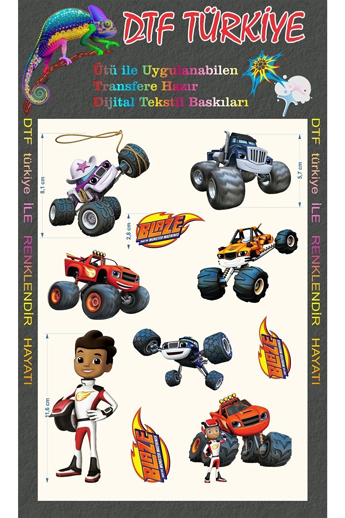 Arabalar-araba Transfere Hazır Dtf Baskı-dijital Tekstil Baskı-ütü Ile Transfer