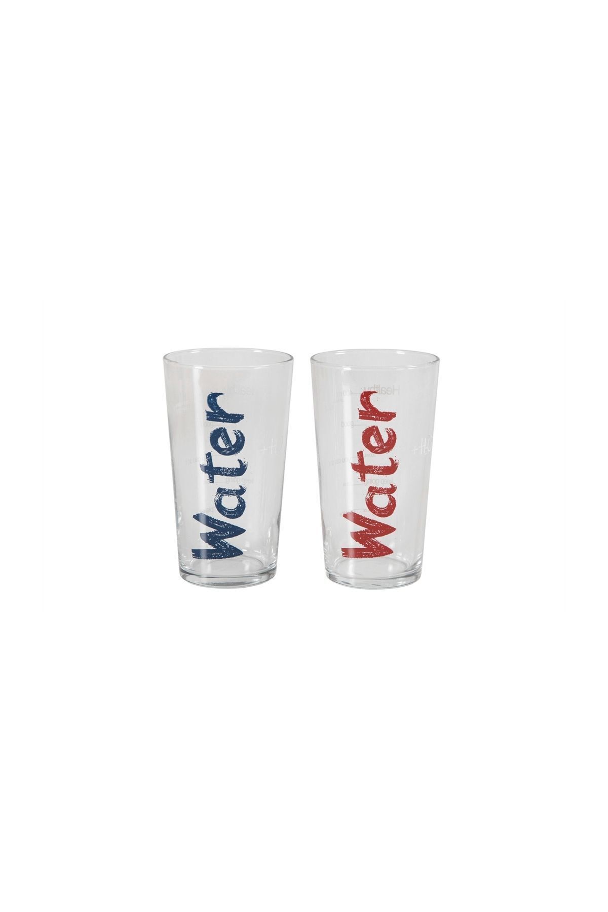Water Bardak 570 ml 2'li Set -mavi&kırmızı