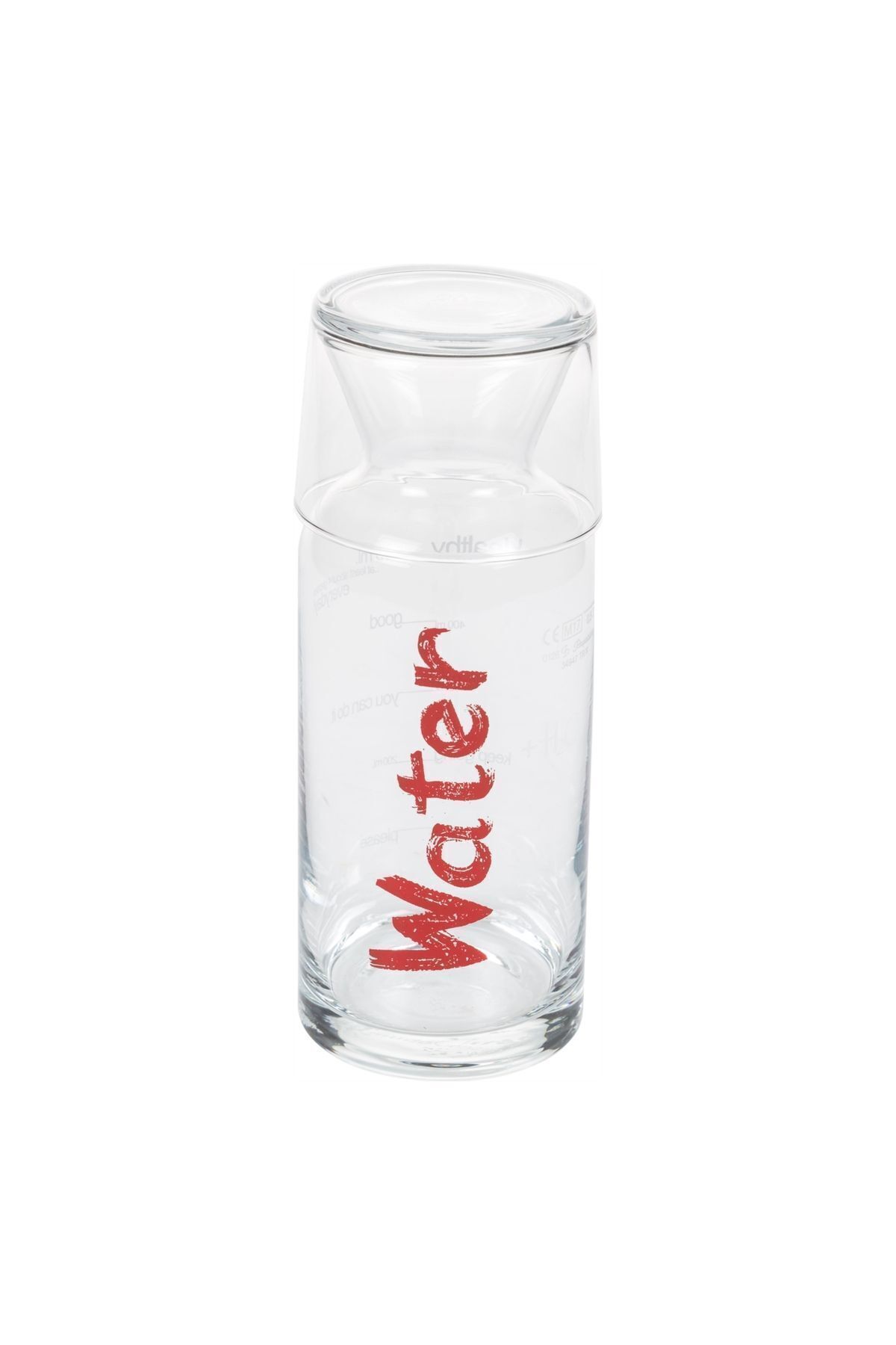 Water Kırmızı Kapaklı Başucu Sürahisi - 700 ml
