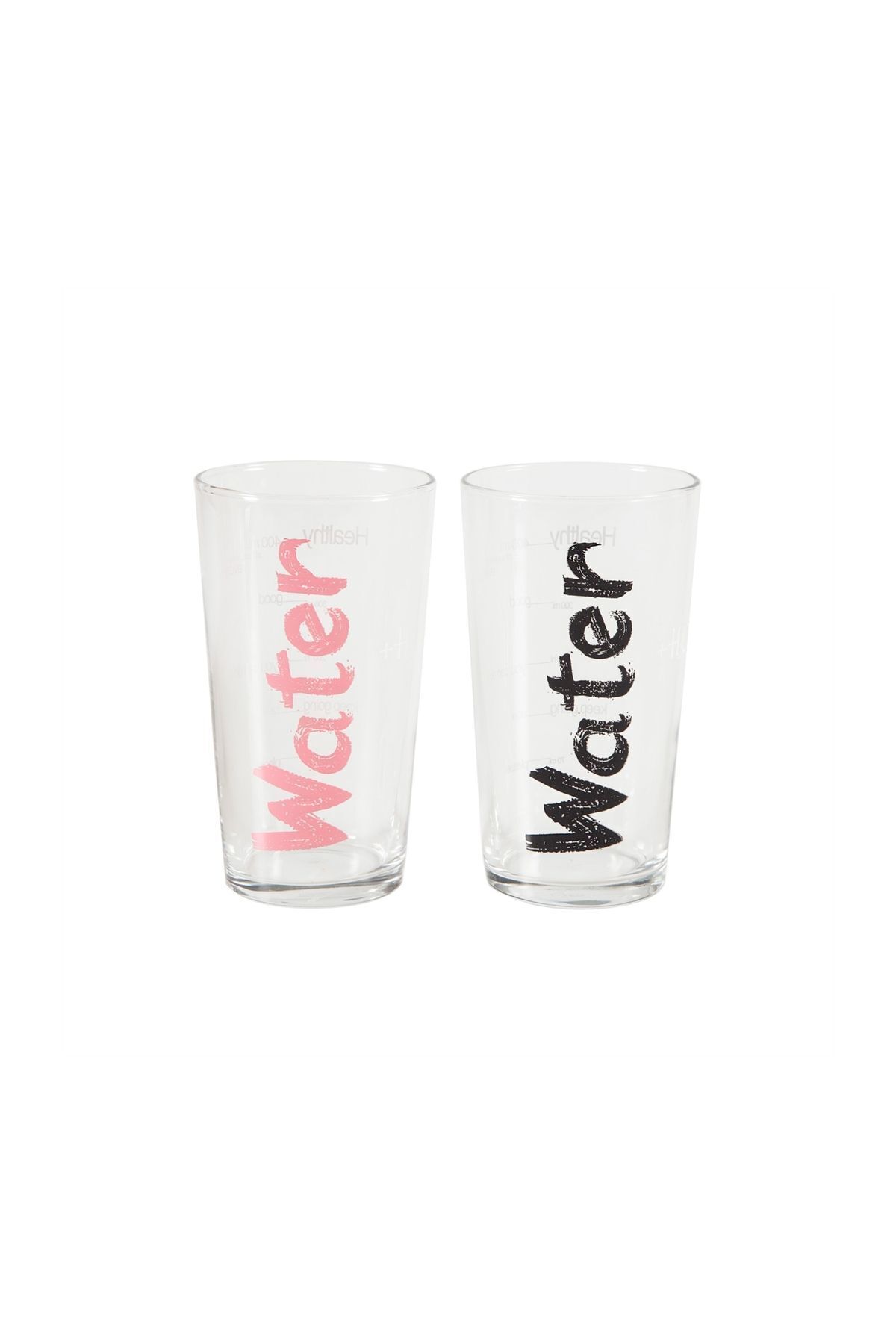 Water Bardak 570 ml 2'li Set -Siyah&Pembe