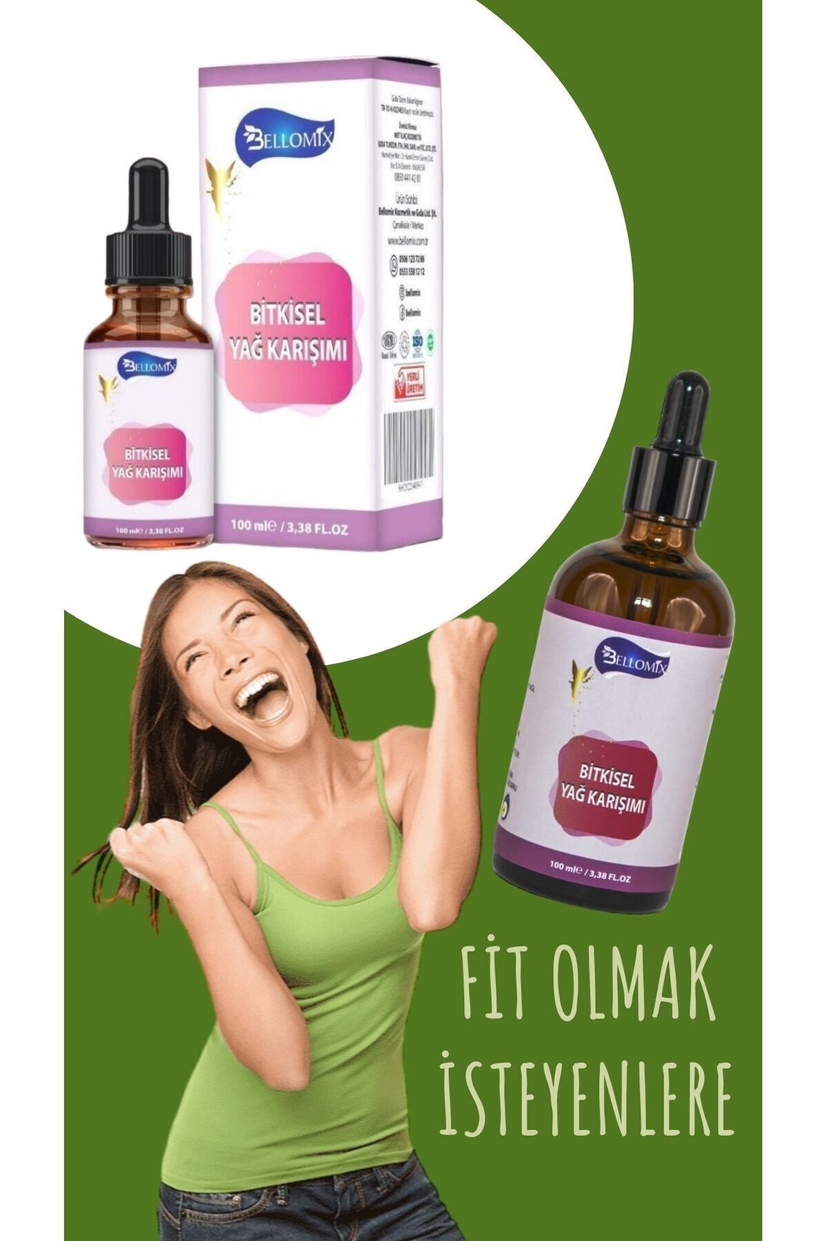 Turkiyede Ilk Zayiflamaya Yardimci Oil Mix Damla (2 Aylık Kullanım ) 100 ml Büyük Boy
