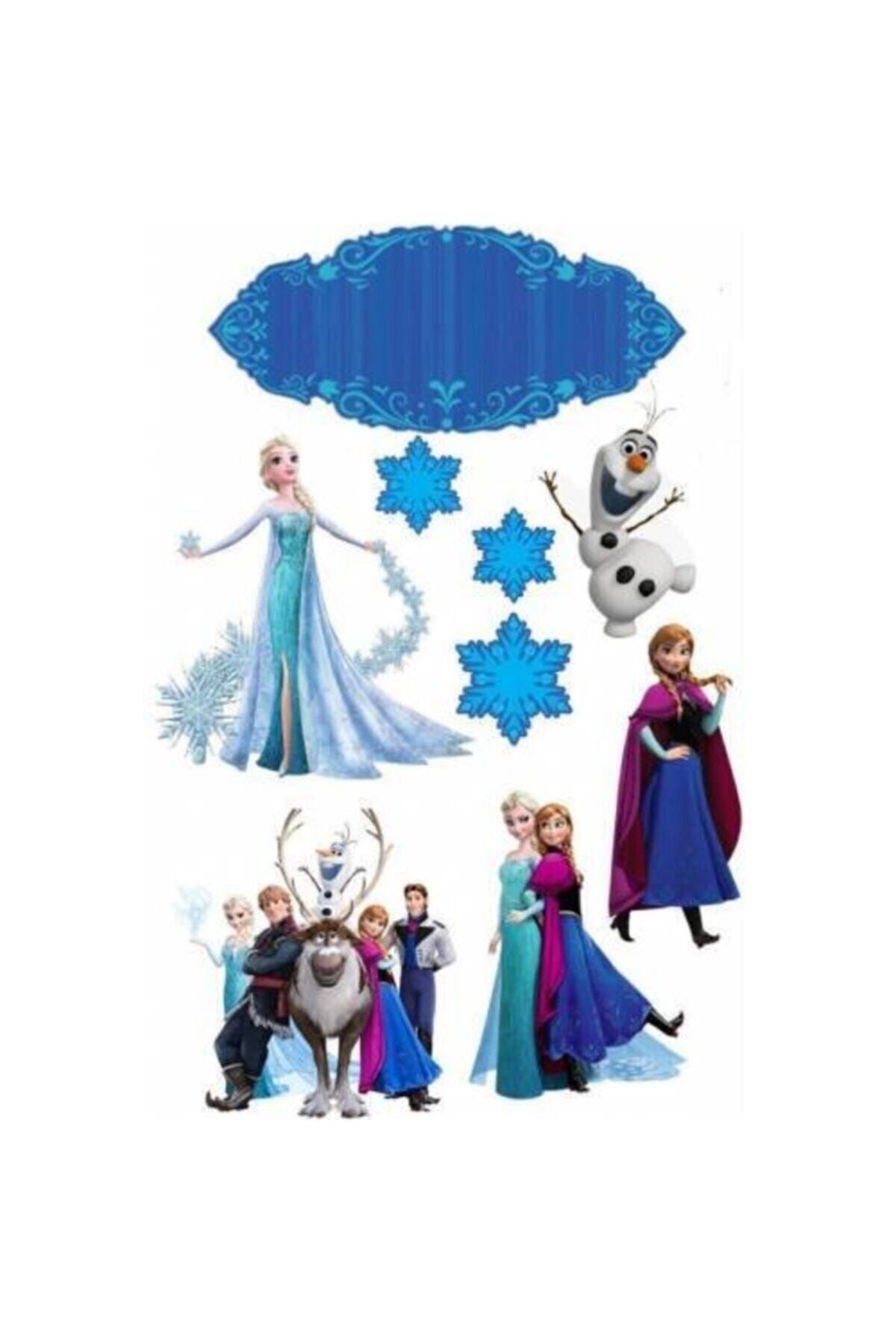 For Elsa Şekerli Yenilebilir Kağıt Üzerine Pasta Dekor Baskısı