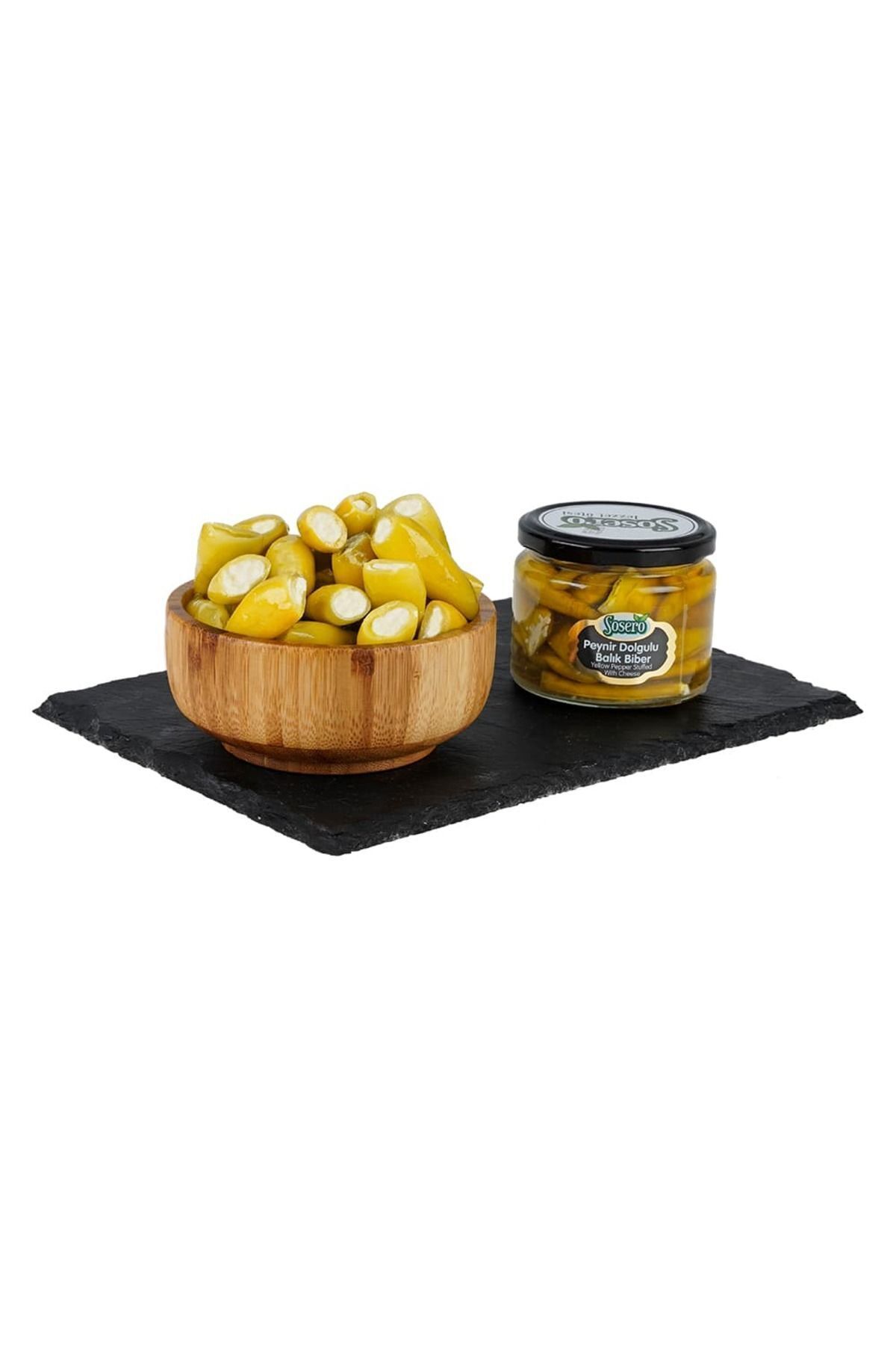 Peynir Dolgulu Sarı Balık Biber 290 gr Cam Kavanoz