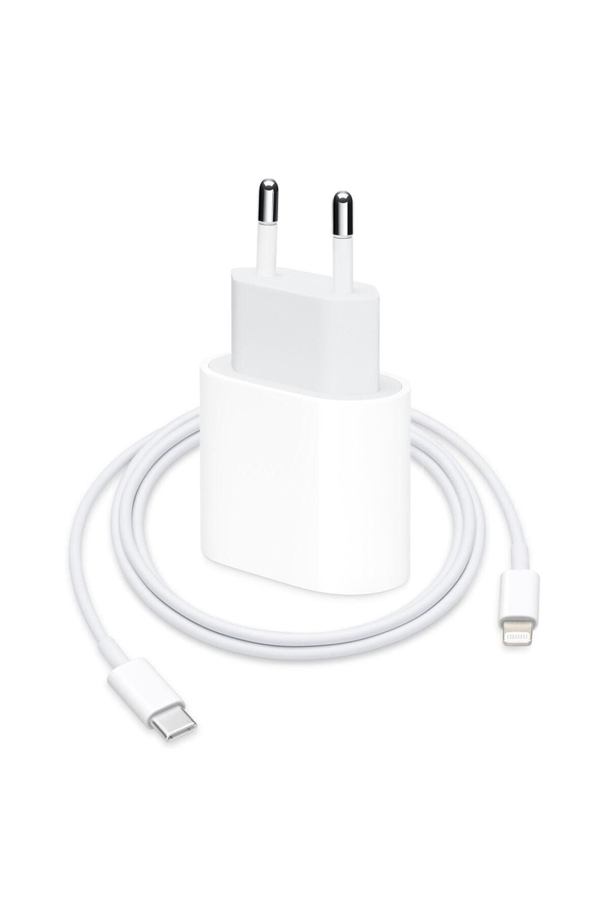 İphone Uyumlu Hızlı Şarj Aleti - 20w Type-c Adaptör Ve Type-c Uçlu Lighning Kablo Ile Birlikte