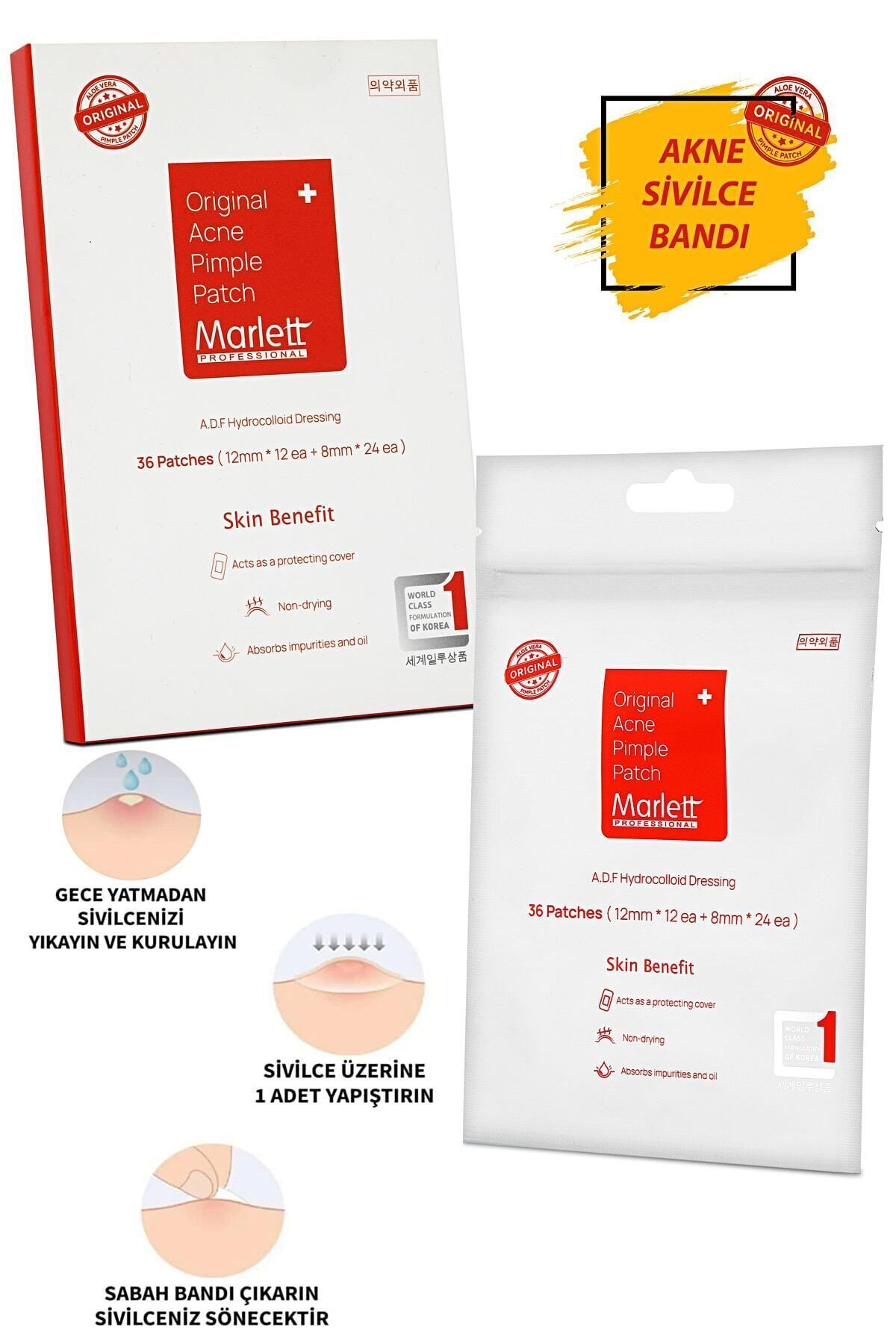 Pimple Patch 36 Patch - 36'lı Akne Ve Sivilce Bandı